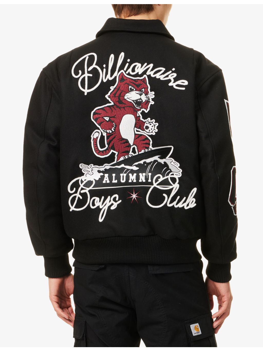 Alumni Embroidered Padded Wool-Blend Varsity Jacket - 4