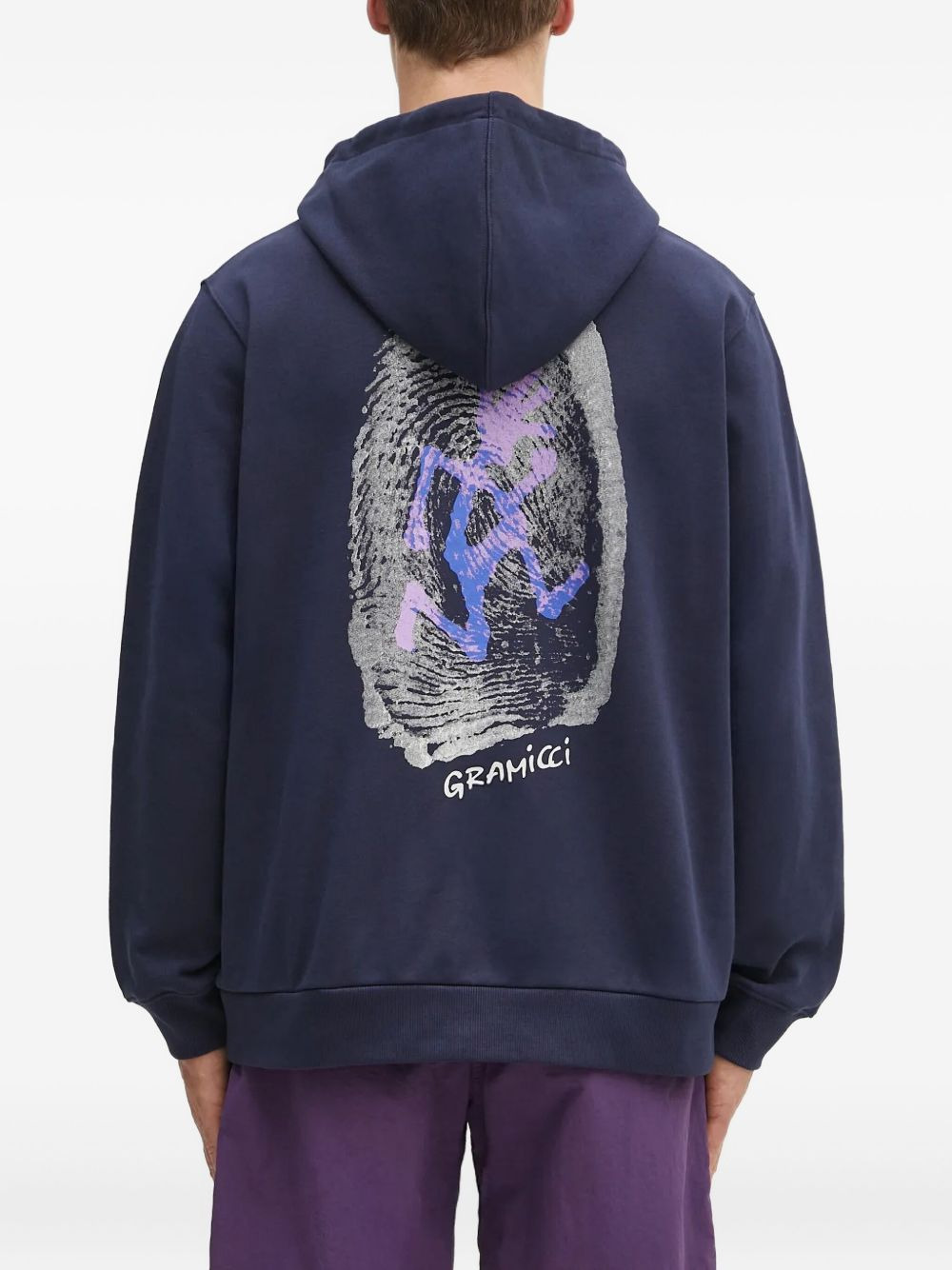 fingerprint-graphic hoodie - 4