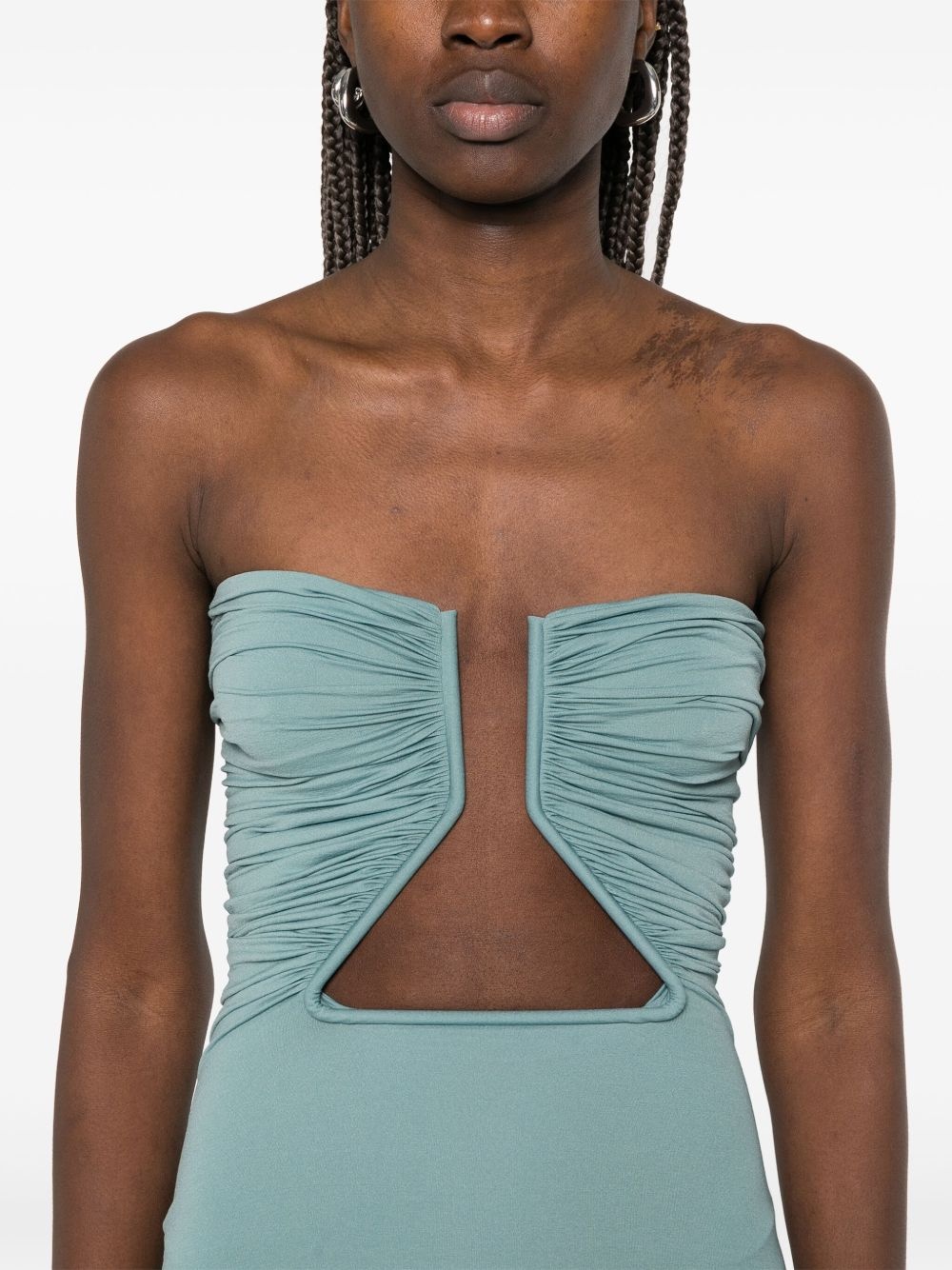 prong-detail jersey mini dress - 5
