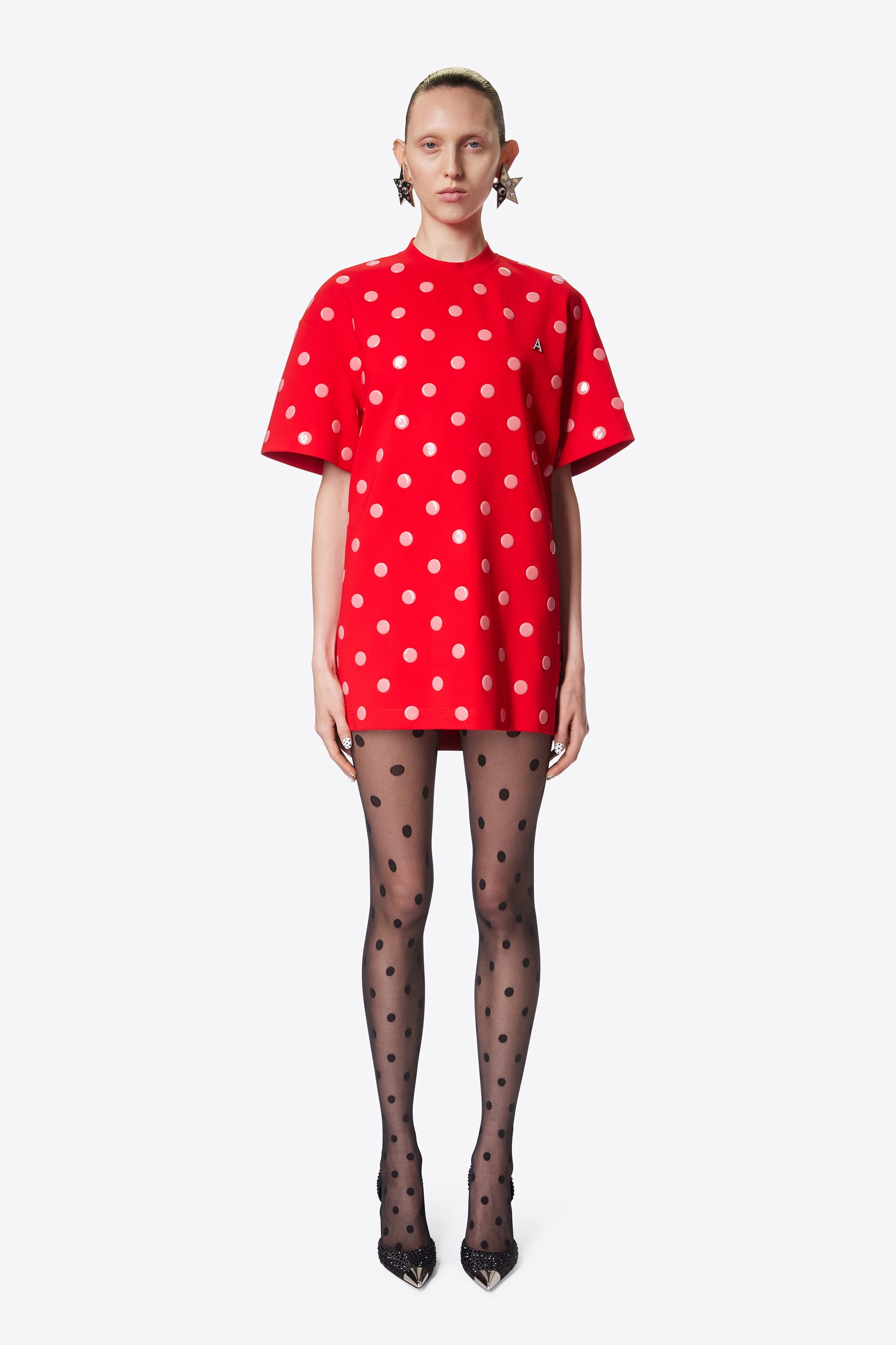 POLKA DOT T-SHIRT DRESS - 4