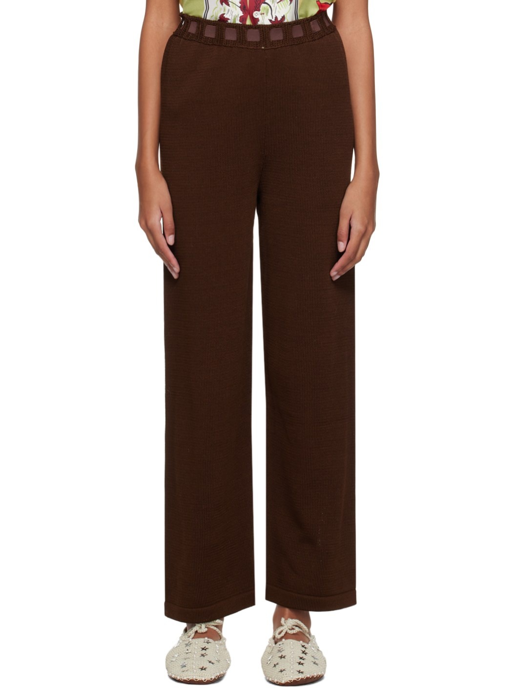 Brown Johnny Knit Trousers - 1