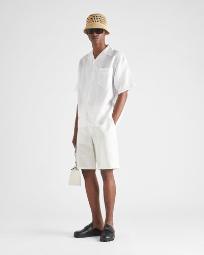 Prada Linen-blend Bermuda shorts outlook