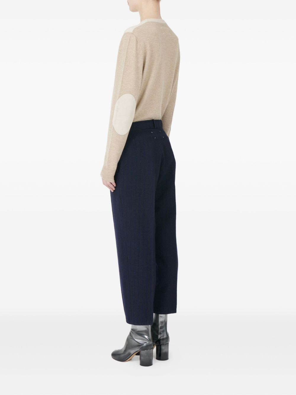 pleated pinstripe pants - 4