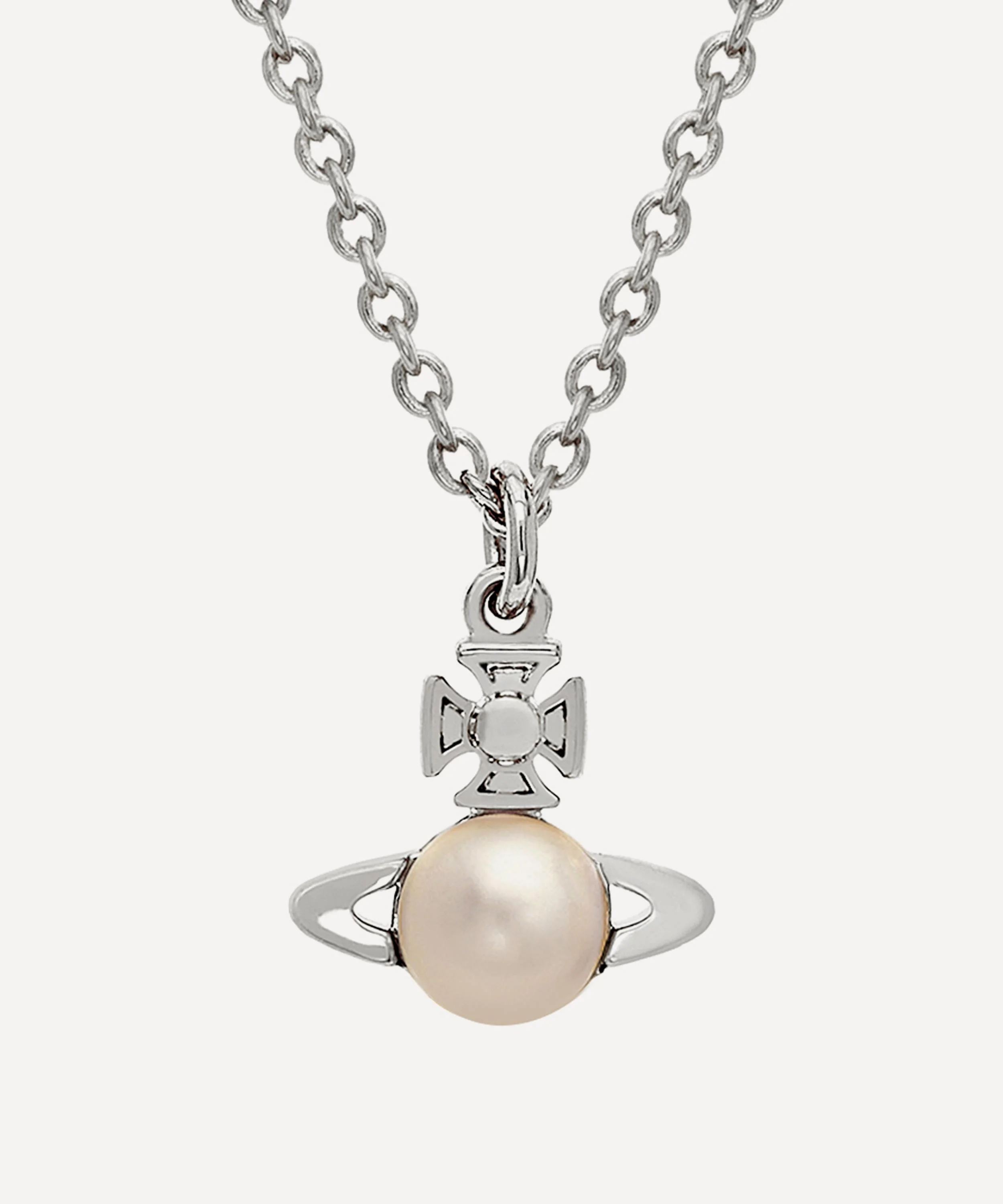 Platinum-Tone Balbina Pearl Pendant Necklace - 1