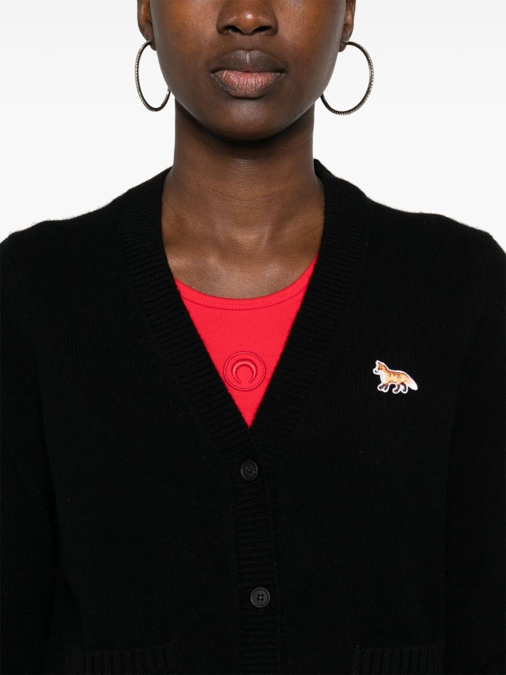 Baby Fox-patch cardigan - 5