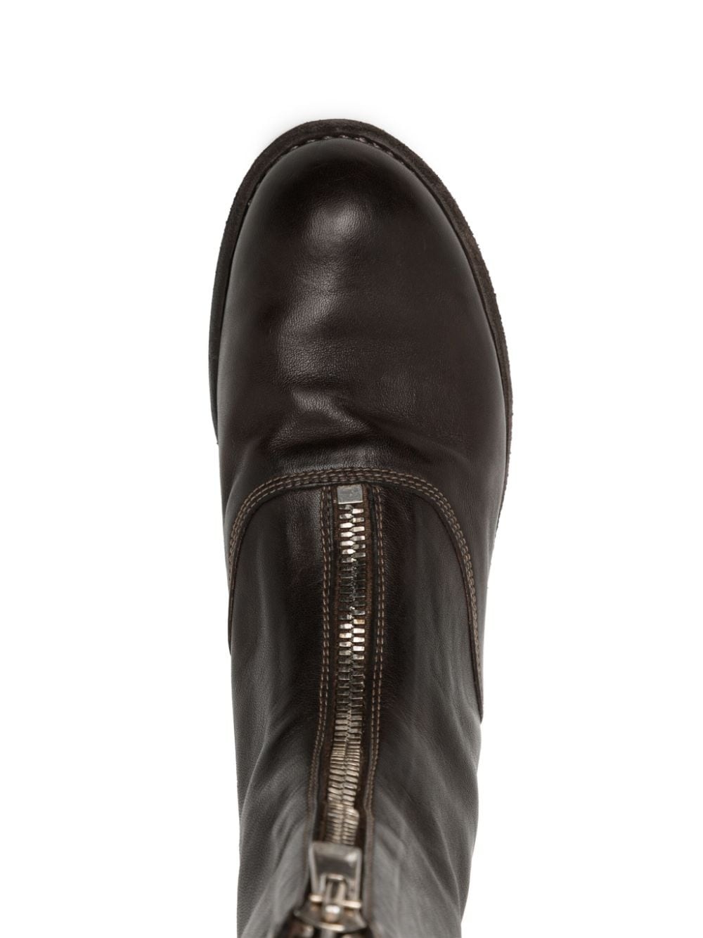 zip-up leather boots - 4