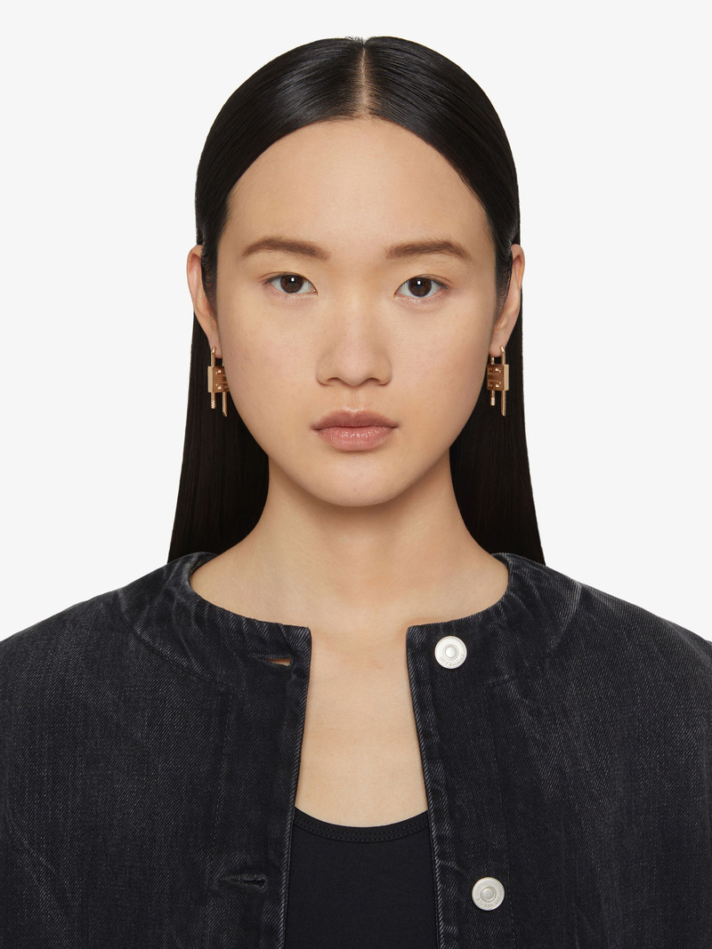 Givenchy MINI LOCK EARRINGS IN METAL outlook