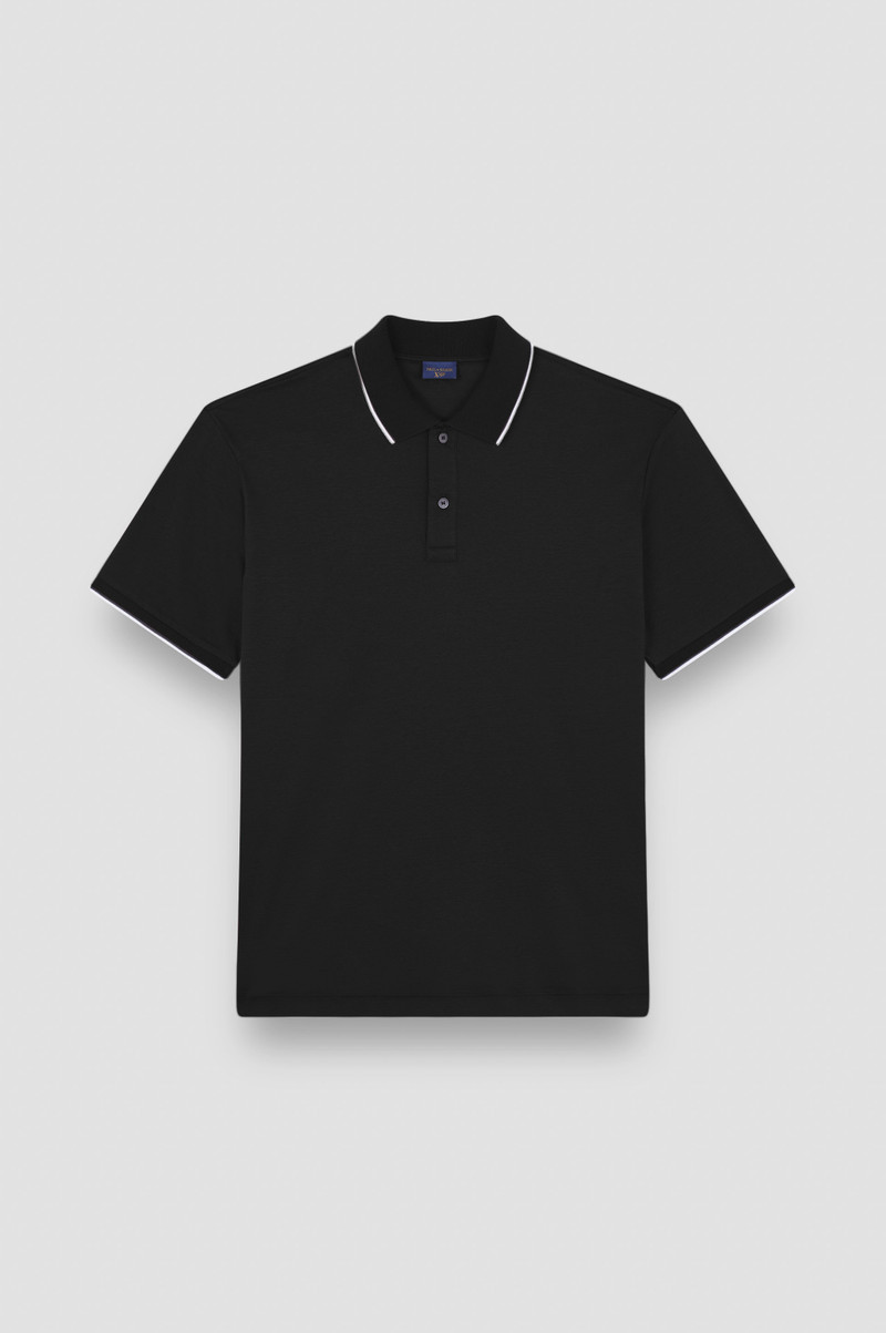 X-SOFT INTERLOCK COTTON POLO SHIRT WITH CONTRAST PROFILES 1