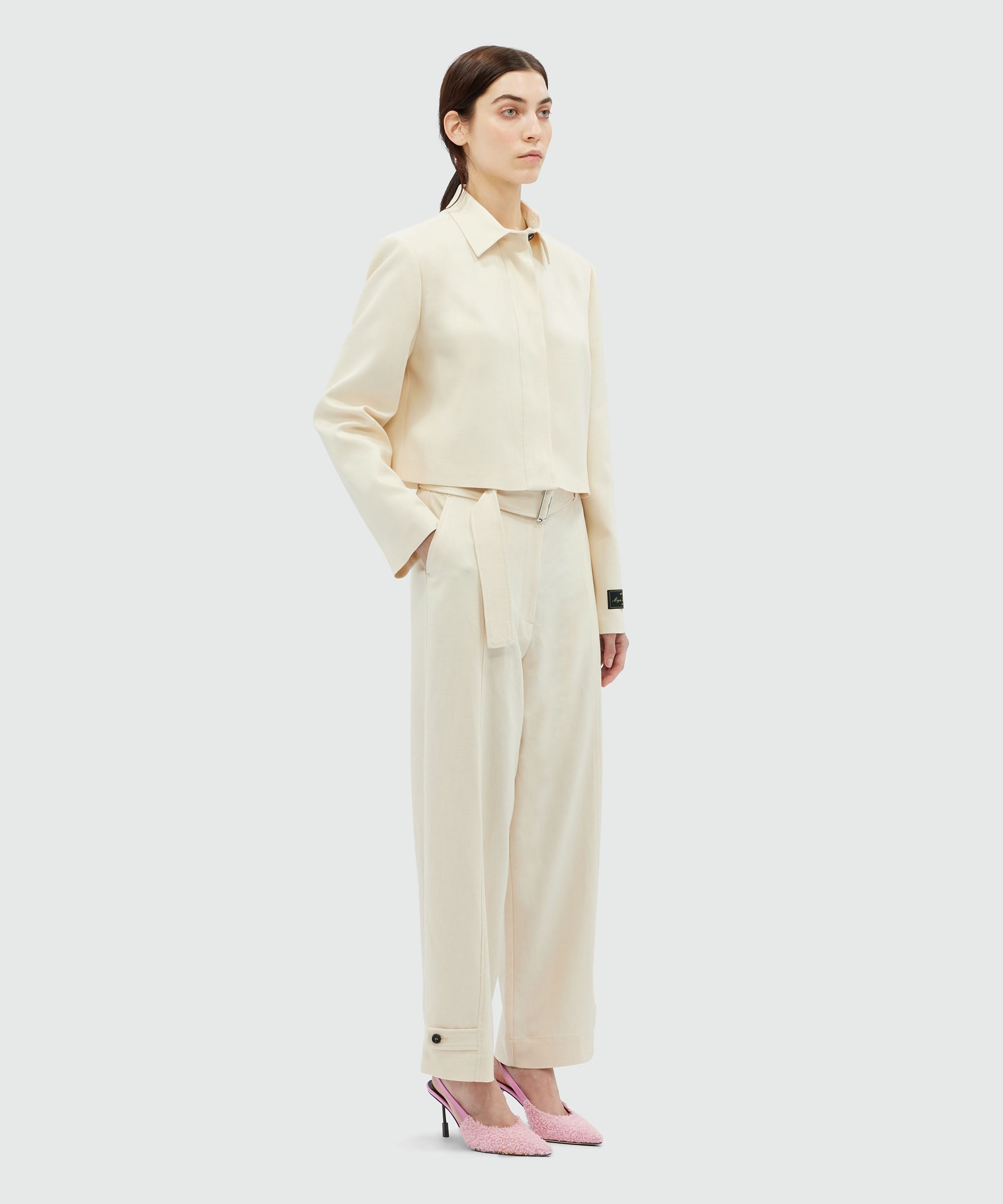 MSGM Tailoring ivory flamed blazer - 4