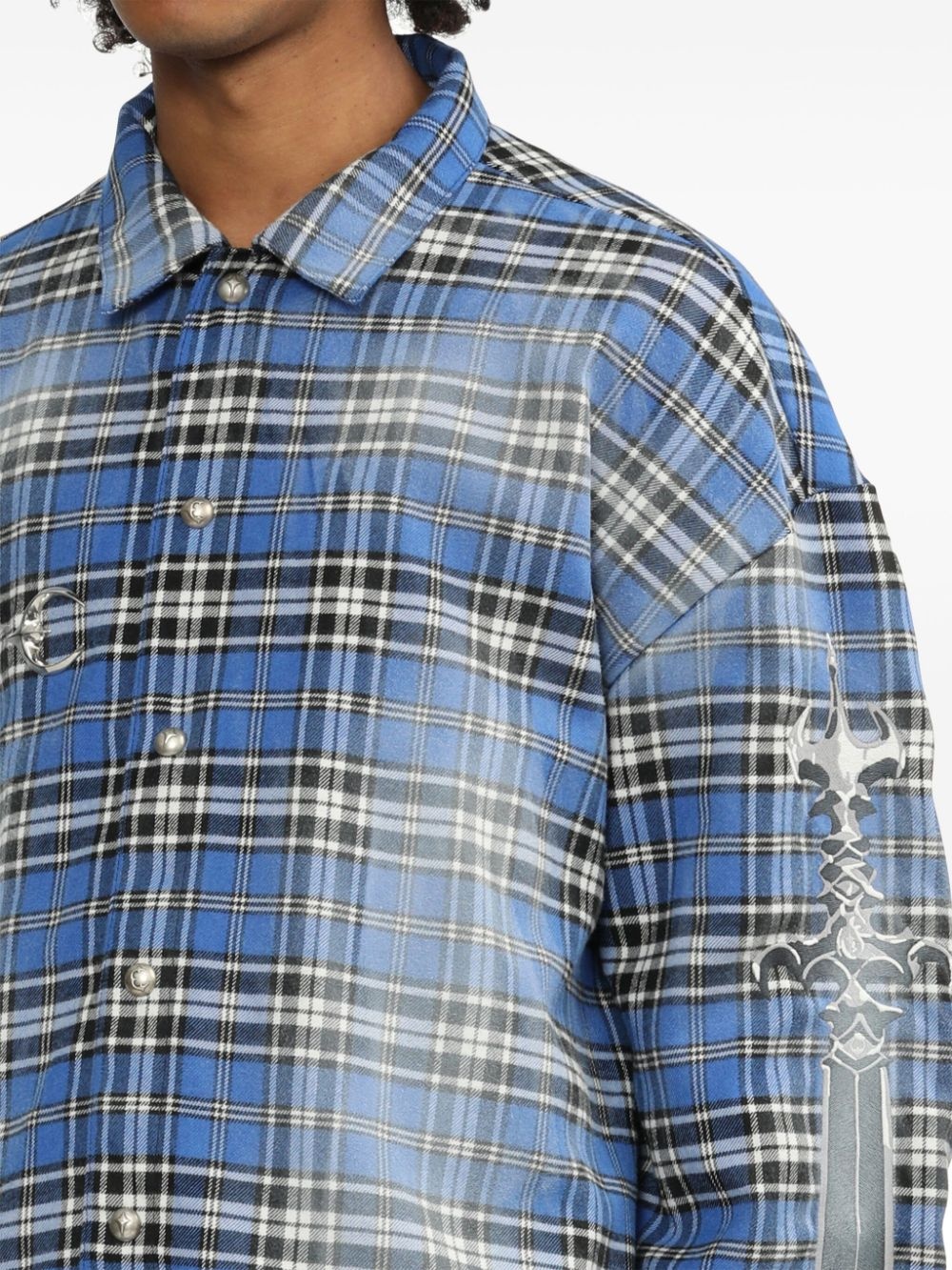 check-pattern shirt - 5