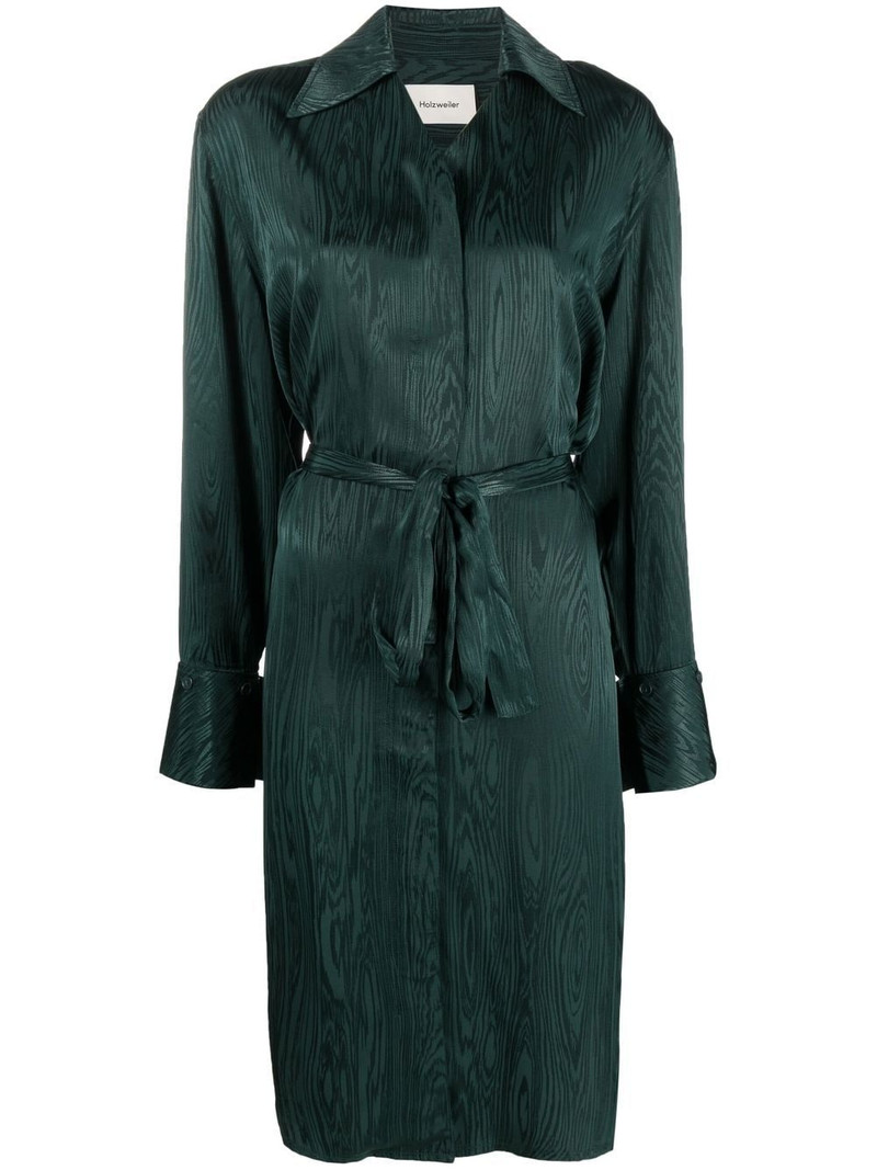 metallic-sheen shirt dress 1