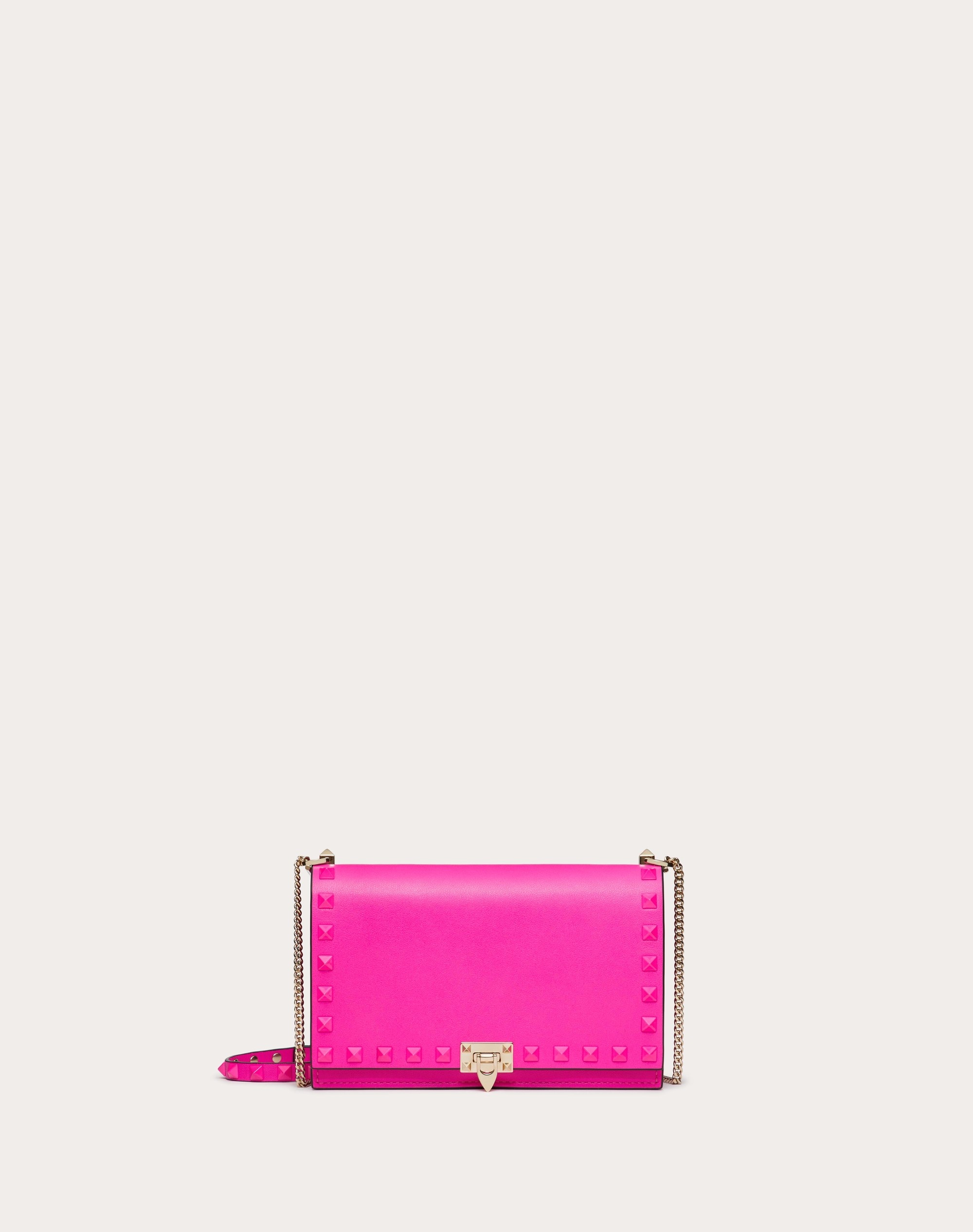 MINI ROCKSTUD CALFSKIN BAG WITH CHAIN - 1