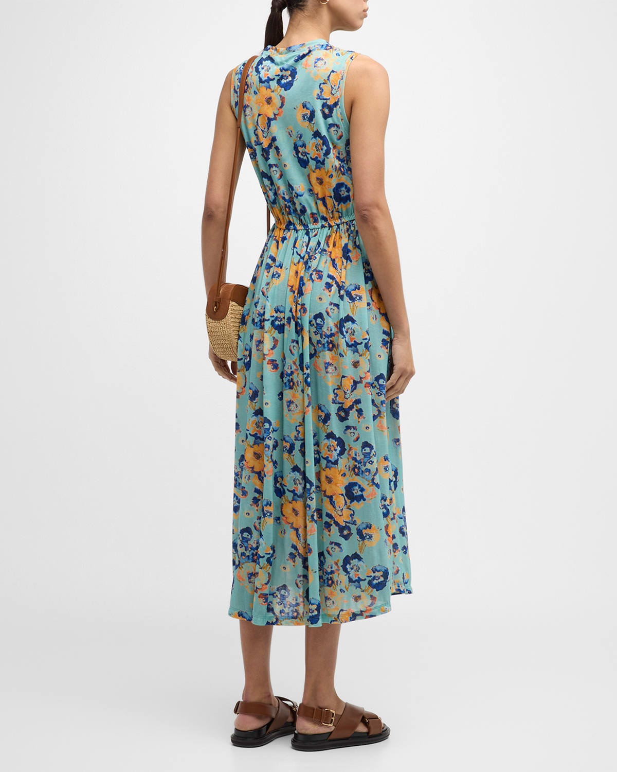 Livia Sleeveless Ruched Floral Maxi Dress - 7