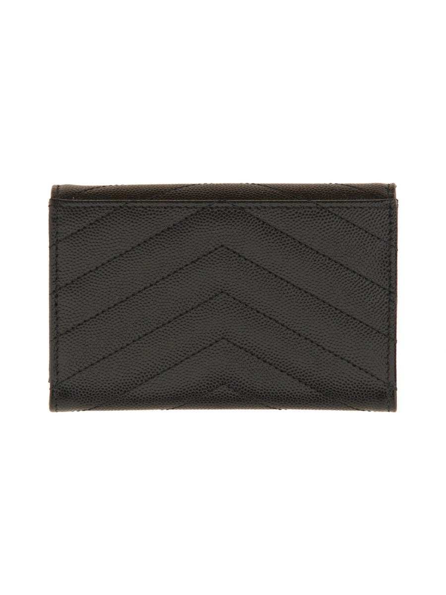PORTAFOGLIO ENVELOPE CASSANDRE MATELASSÉ SMALL IN PELLE GOFFRATA GRAIN DE POUDRE - 2