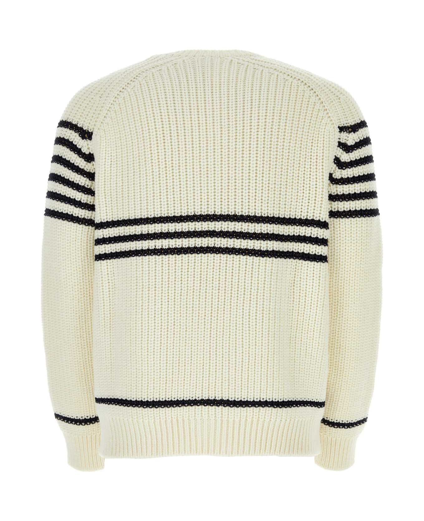 Ivory Wool Blend Sweater - 2