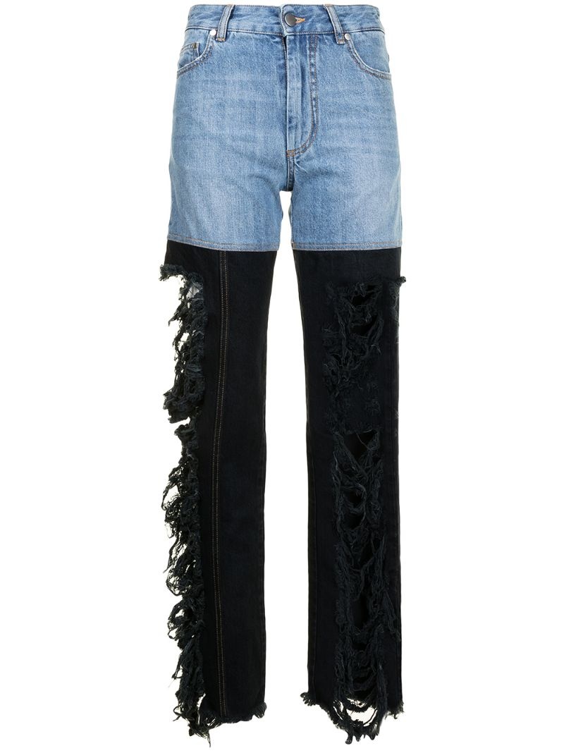 Combo high-rise straight jeans - 1