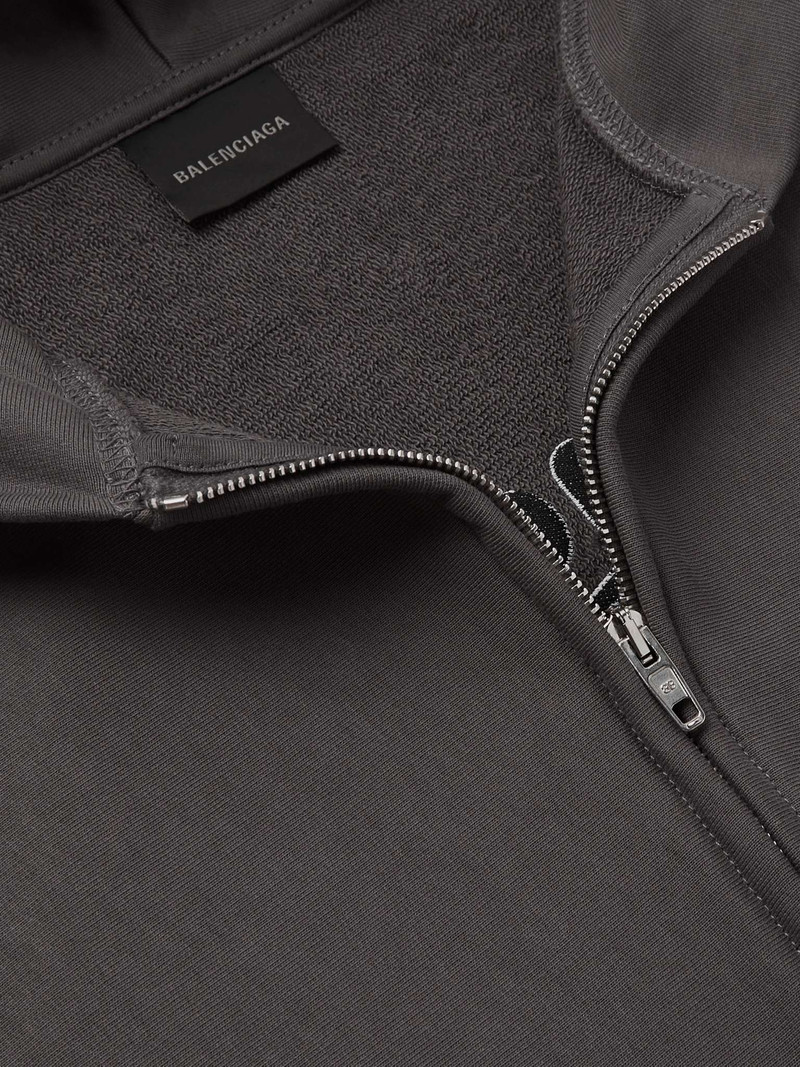 Gaffer Logo-Embroidered Distressed Cotton-Jersey Zip-Up Hoodie 5