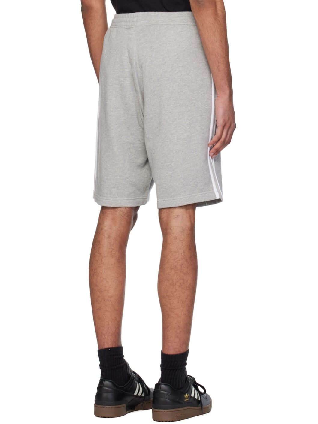 Gray 3-Stripes Shorts - 3