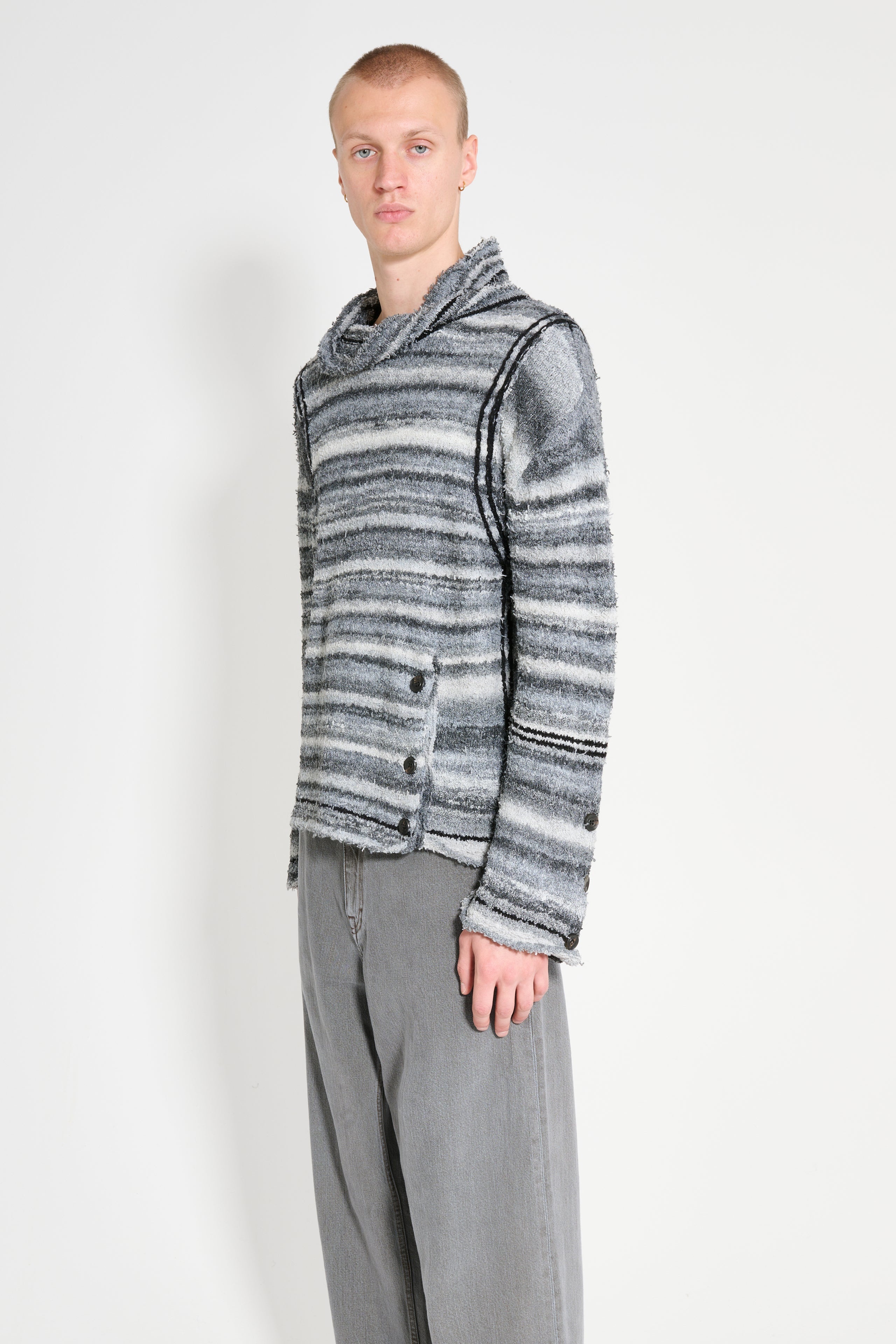 KIKO KOSTADINOV SCARPITTA KNIT GREY MIX / BLACK - 2