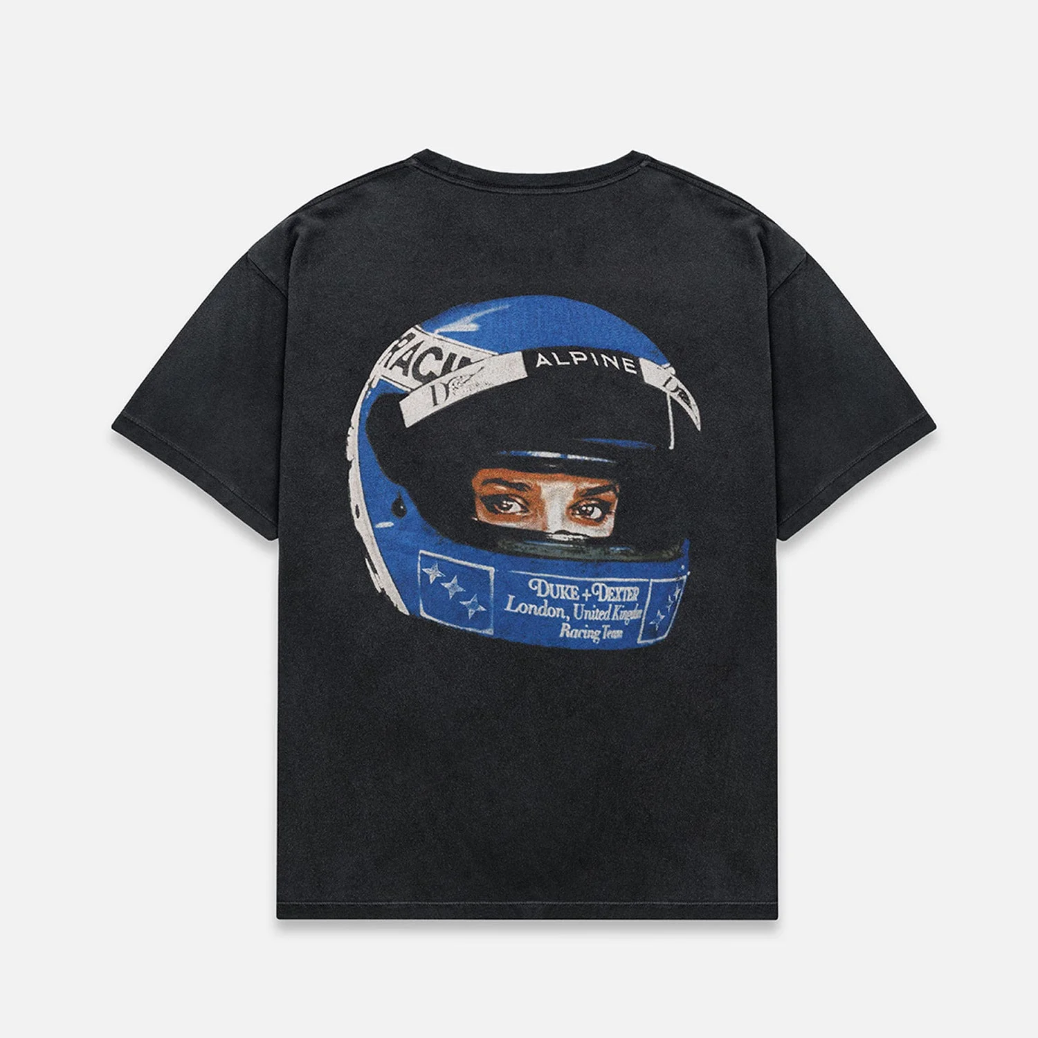 Alpine Formula One Team Helmet Washed Black T-Shirt - 1
