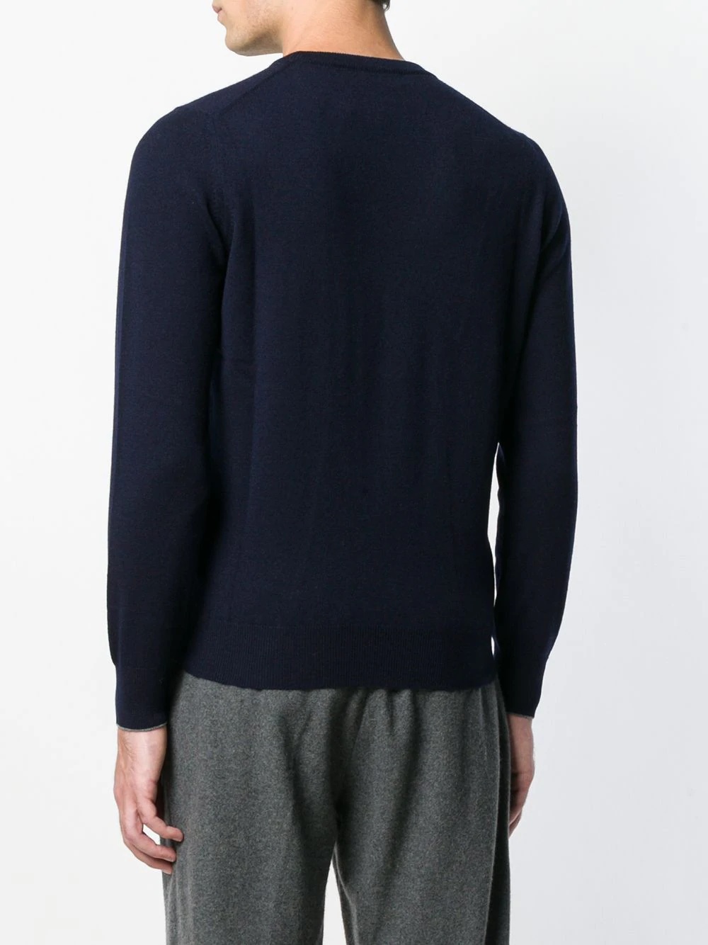 crew neck slim-fit jumper - 4