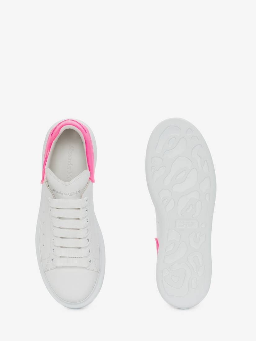 Women's Oversized Sneaker in White/bright Pink - 4