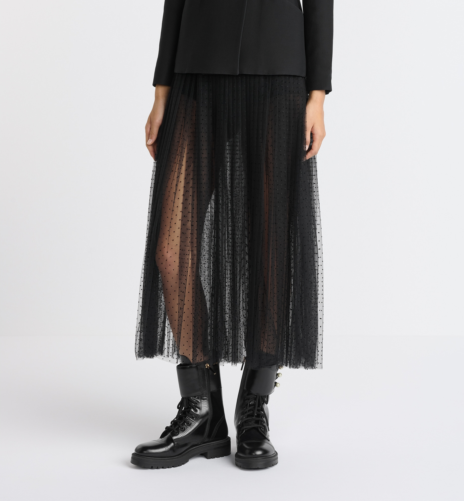 Mid-Length Pleated Skirt - 4