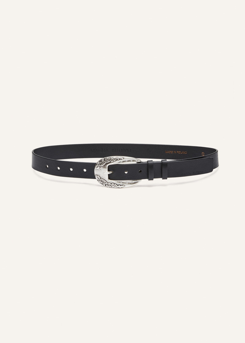 MAGDA BUTRYM Crystal buckle belt in silver outlook