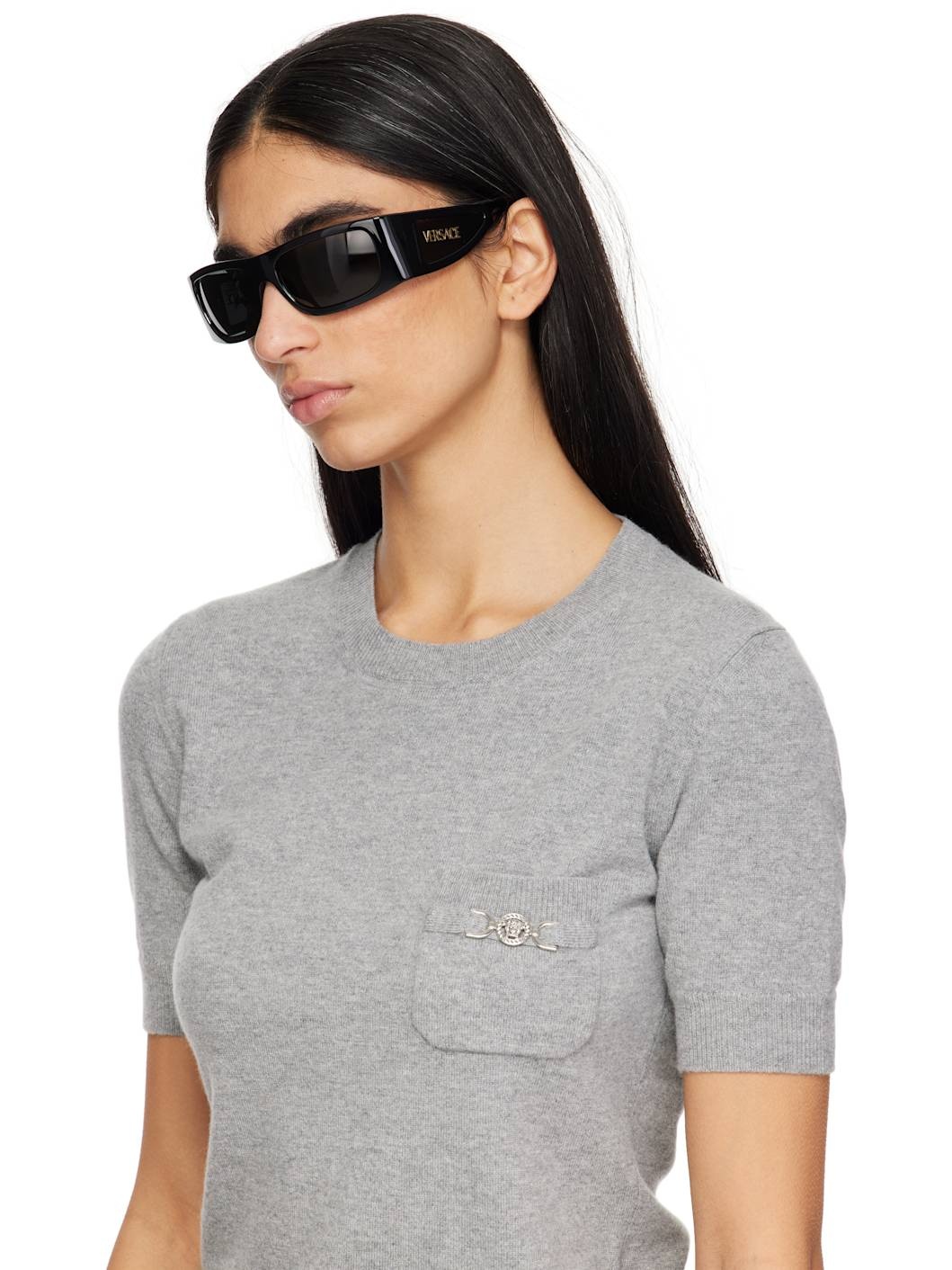 Black Lens Logo Sunglasses - 4