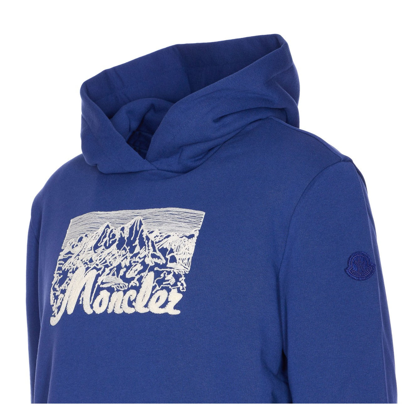 Moncler Men Logo Hoodie With Mountain Print - 2
