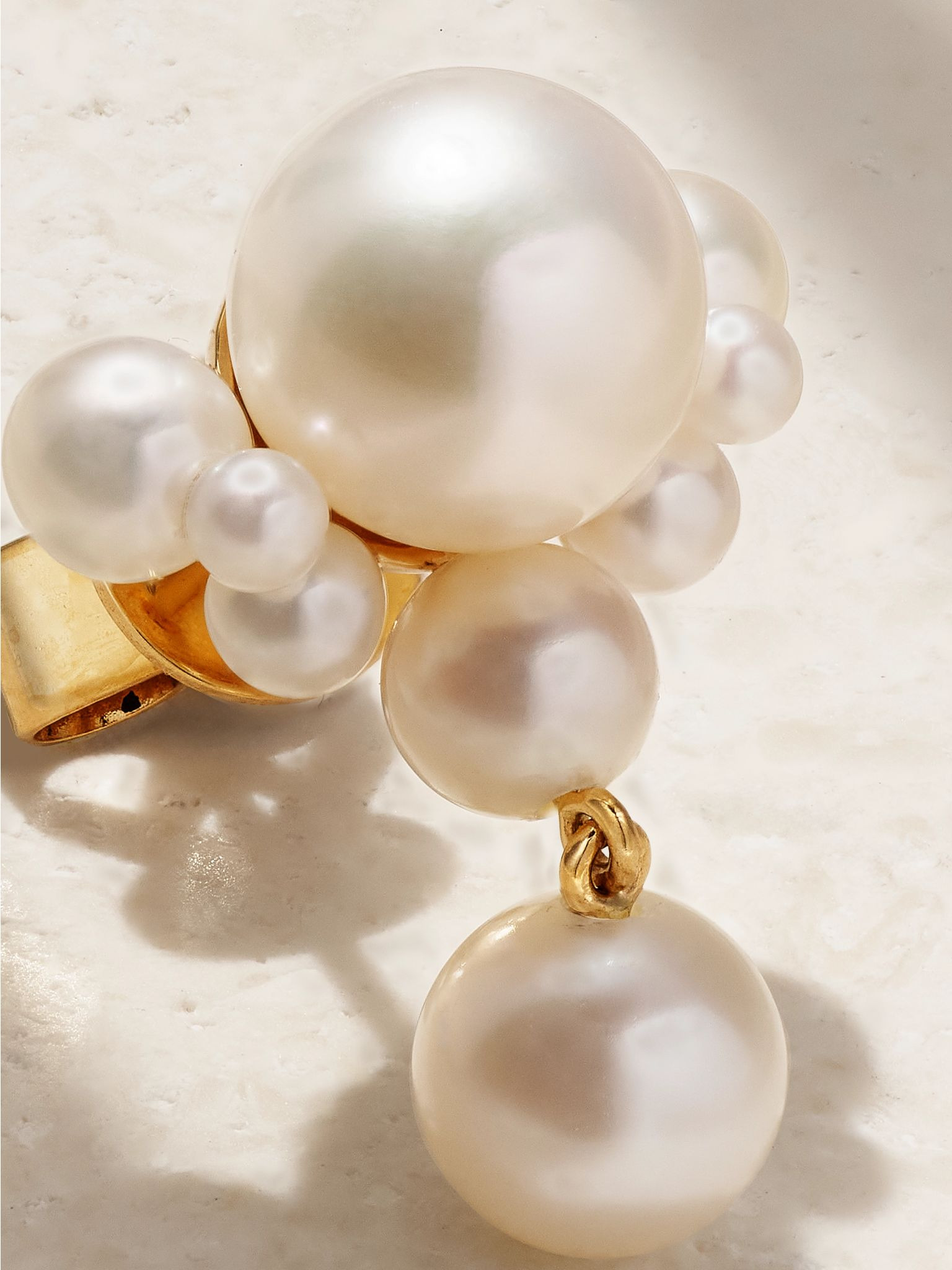 Grande Chambre de Perle 14-karat gold pearl single earring White - 3