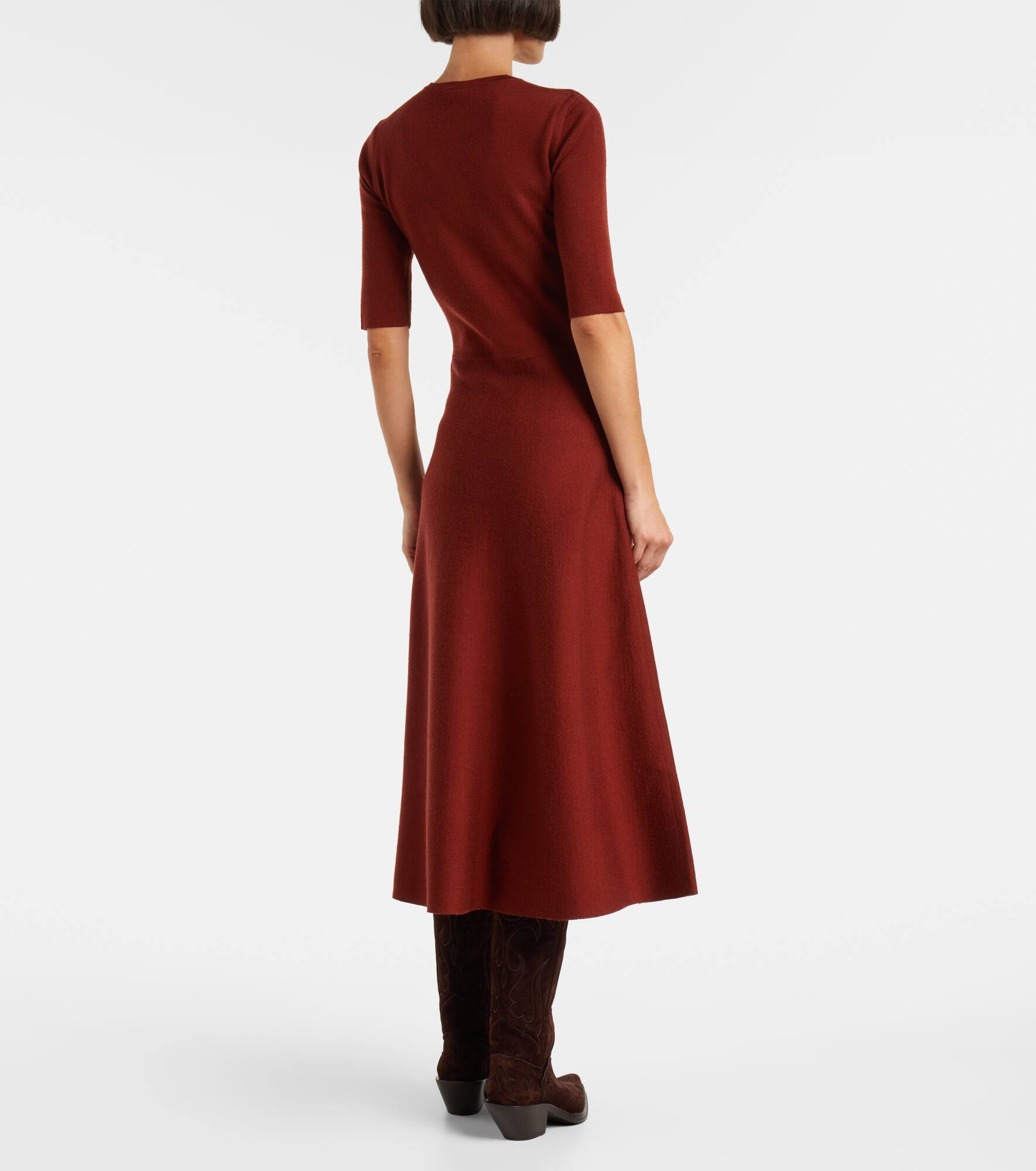 Wool, cashmere, and silk maxi dress - 3