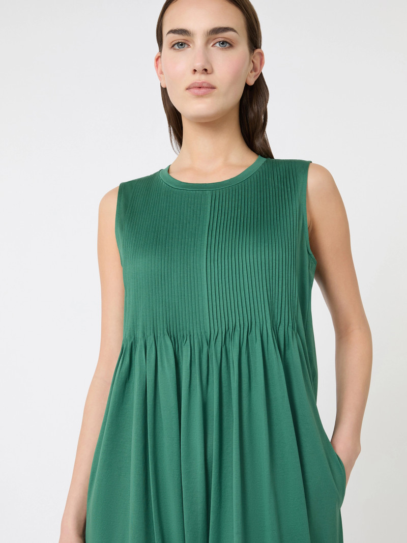 RICORDO Cotton jersey fluid dress - GREEN 5