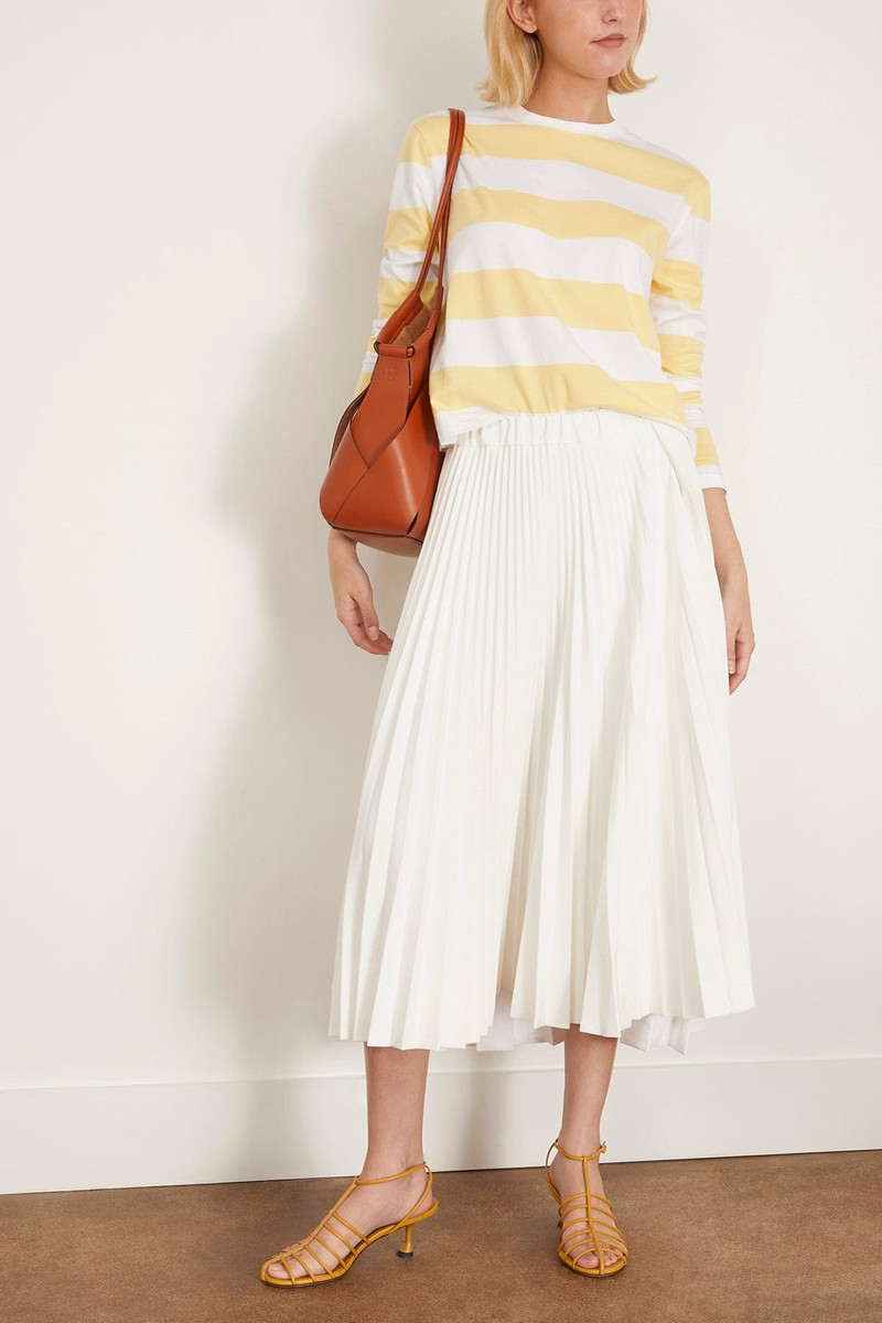 Plan C Pleated Skirt in Chalk outlook