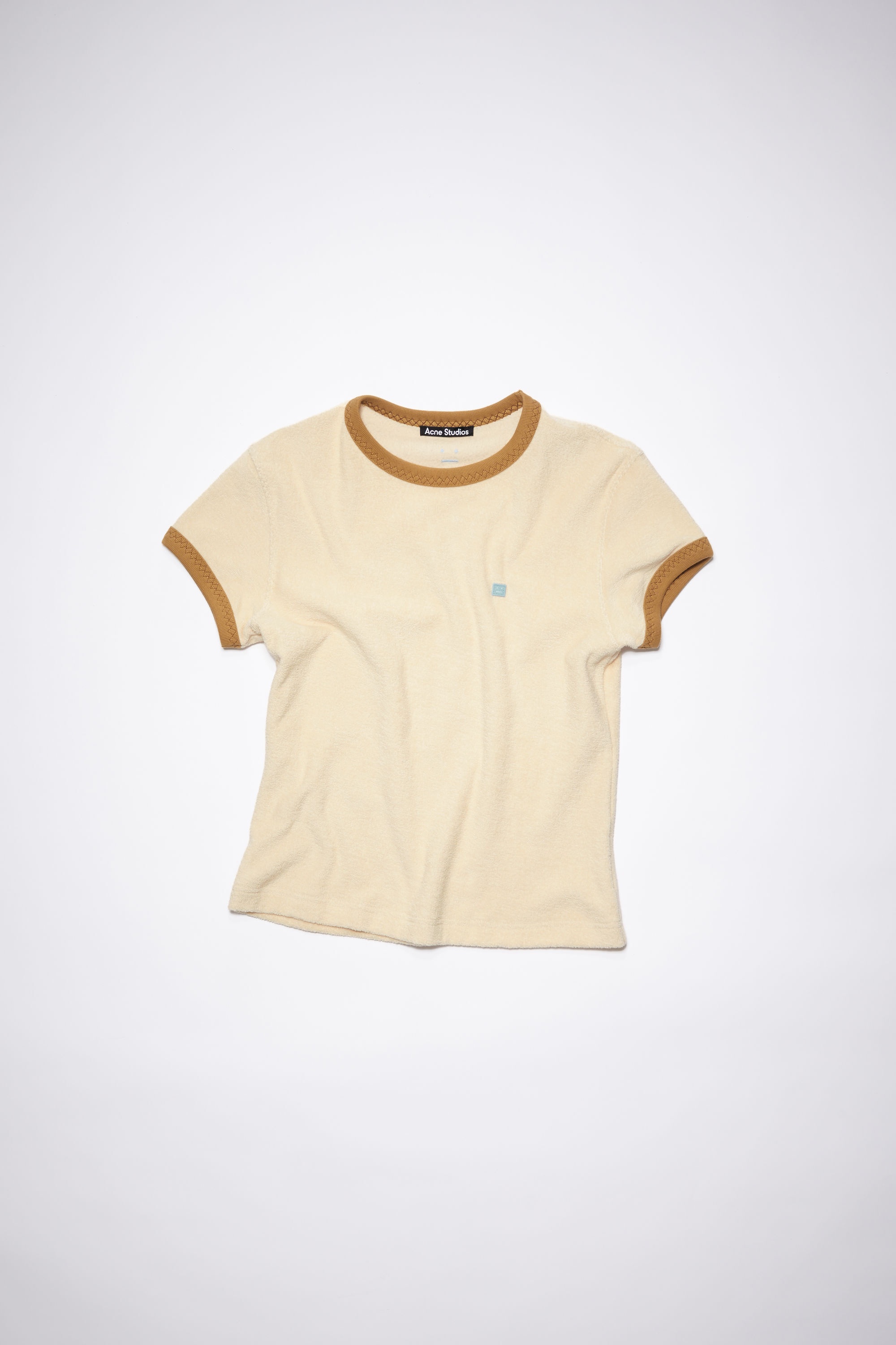 Towelling t-shirt - Cream beige - 1