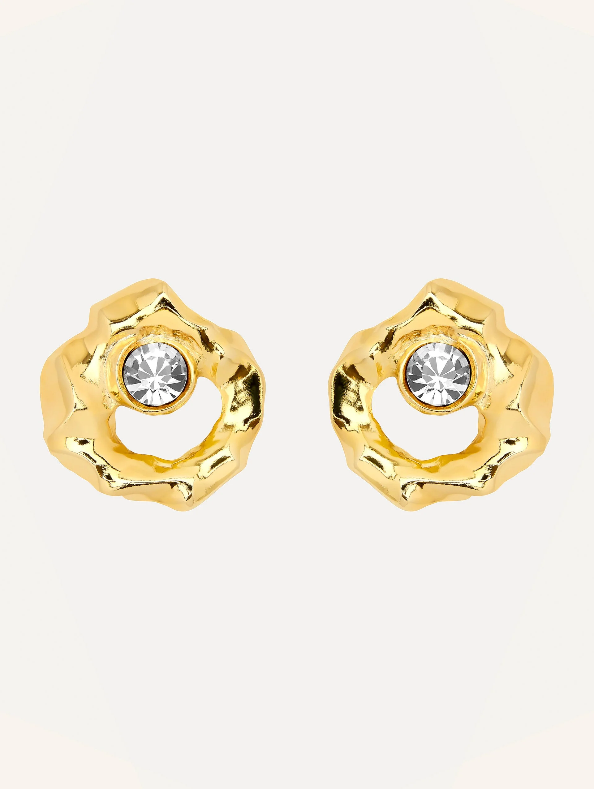 TEXTURED METAL EARRINGS - 1