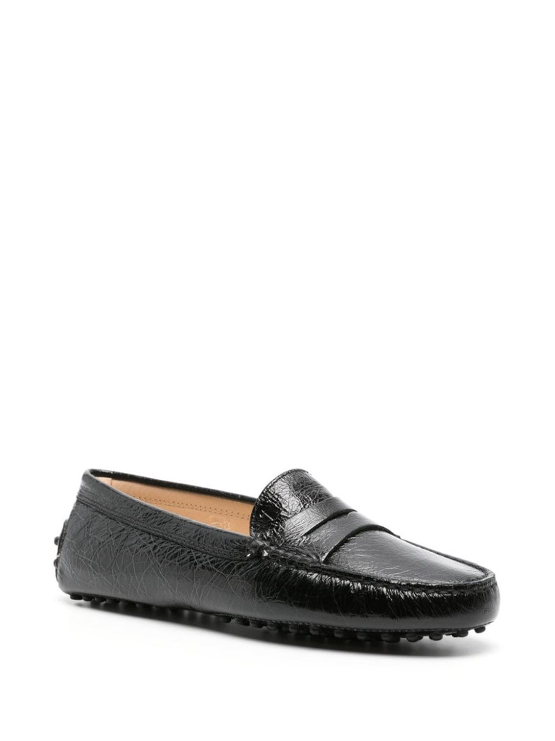 Tod's crinkled-leather penny loafers outlook