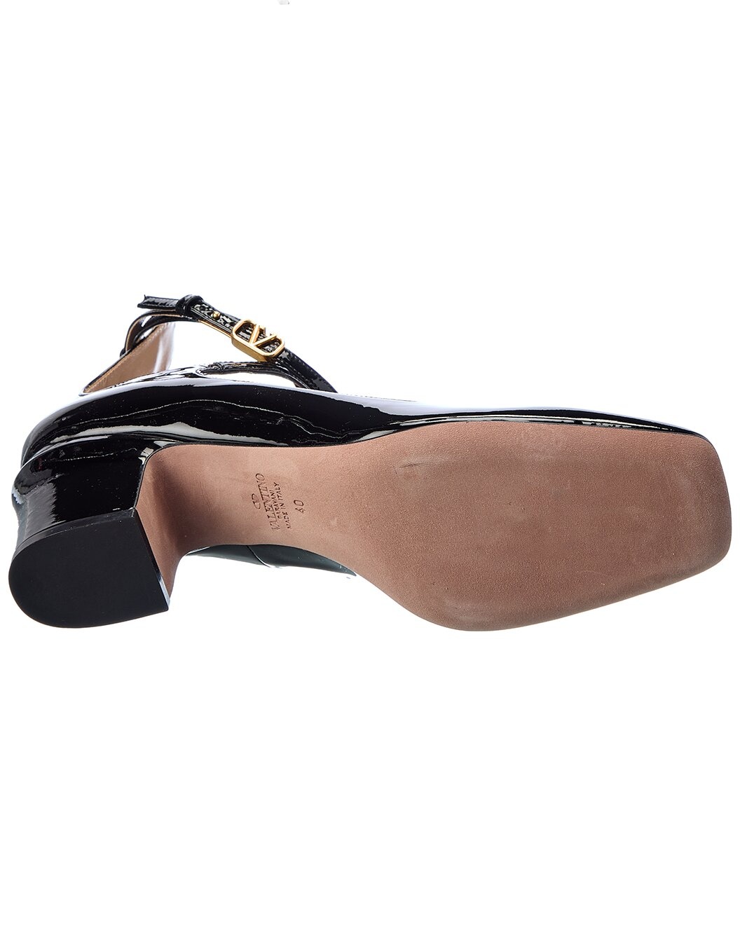 Valentino VLogo Tan-Go 60 Patent Pump - 4