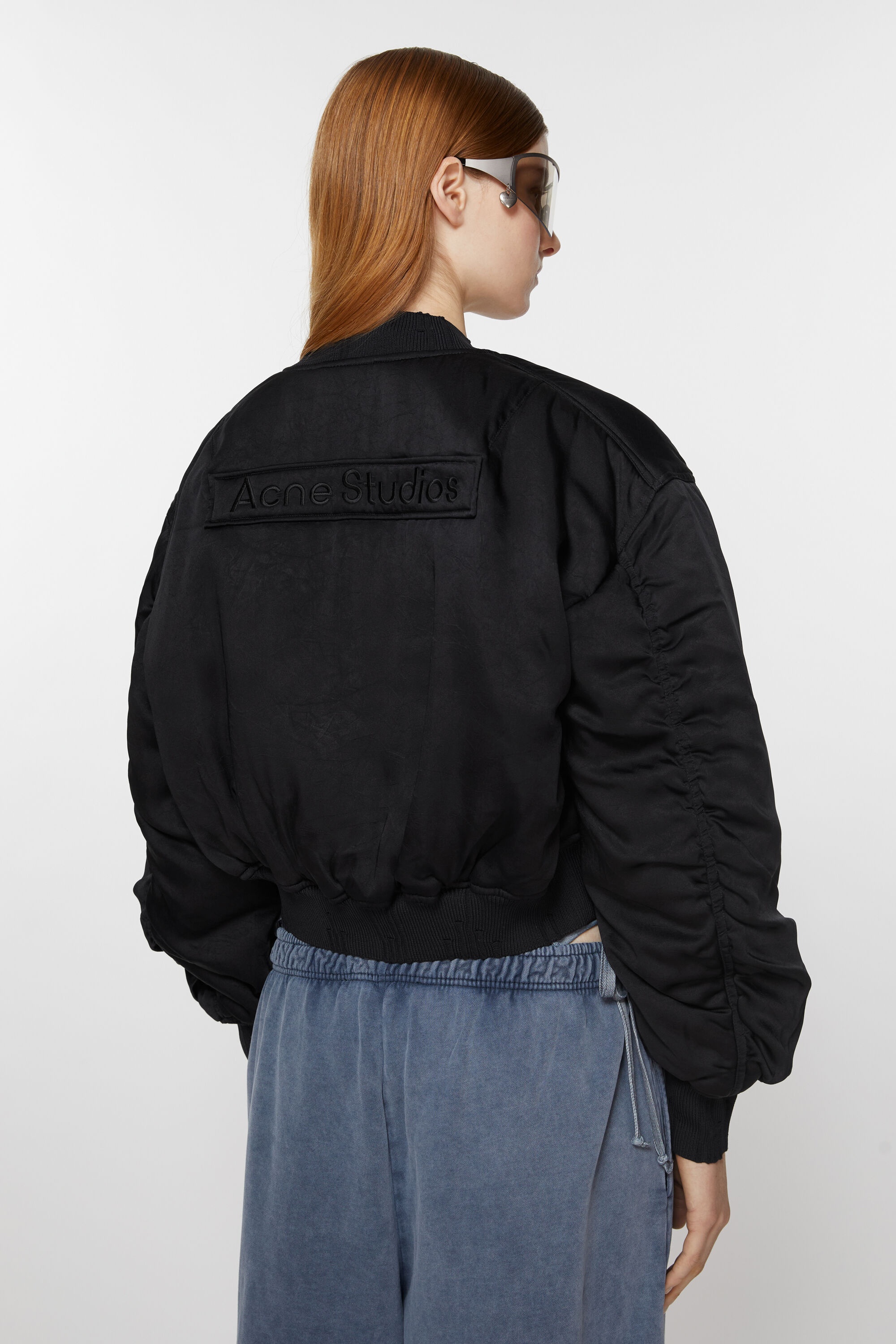 Logo patch bomber jacket - Black - 4