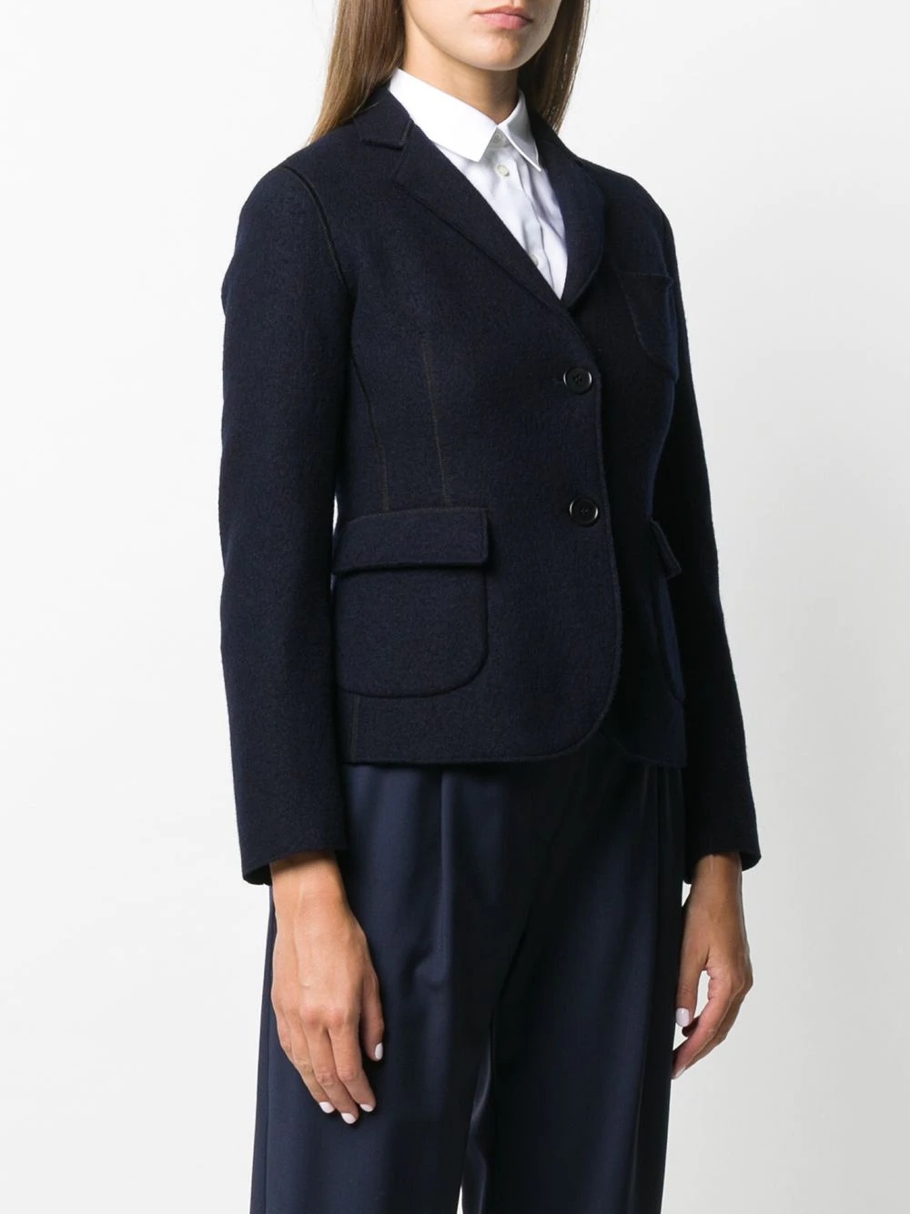 single-breasted wool blazer - 3