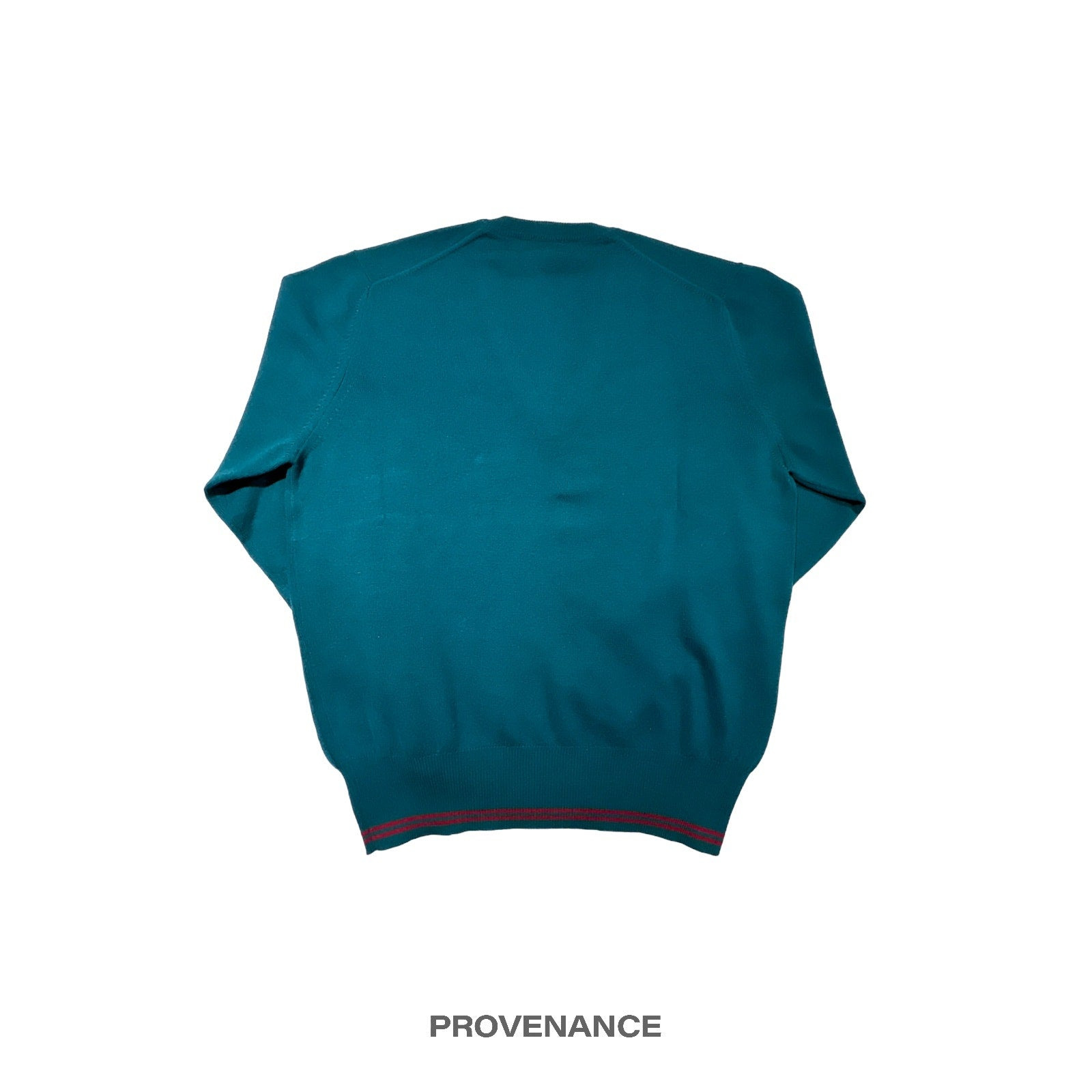 Gucci GG Logo Golf V Neck Sweater - Forest Green - 2