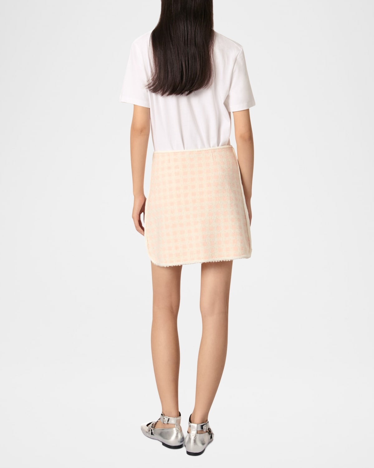 Jartingal Tweed-Effect Checked Knit Mini Skirt - 3