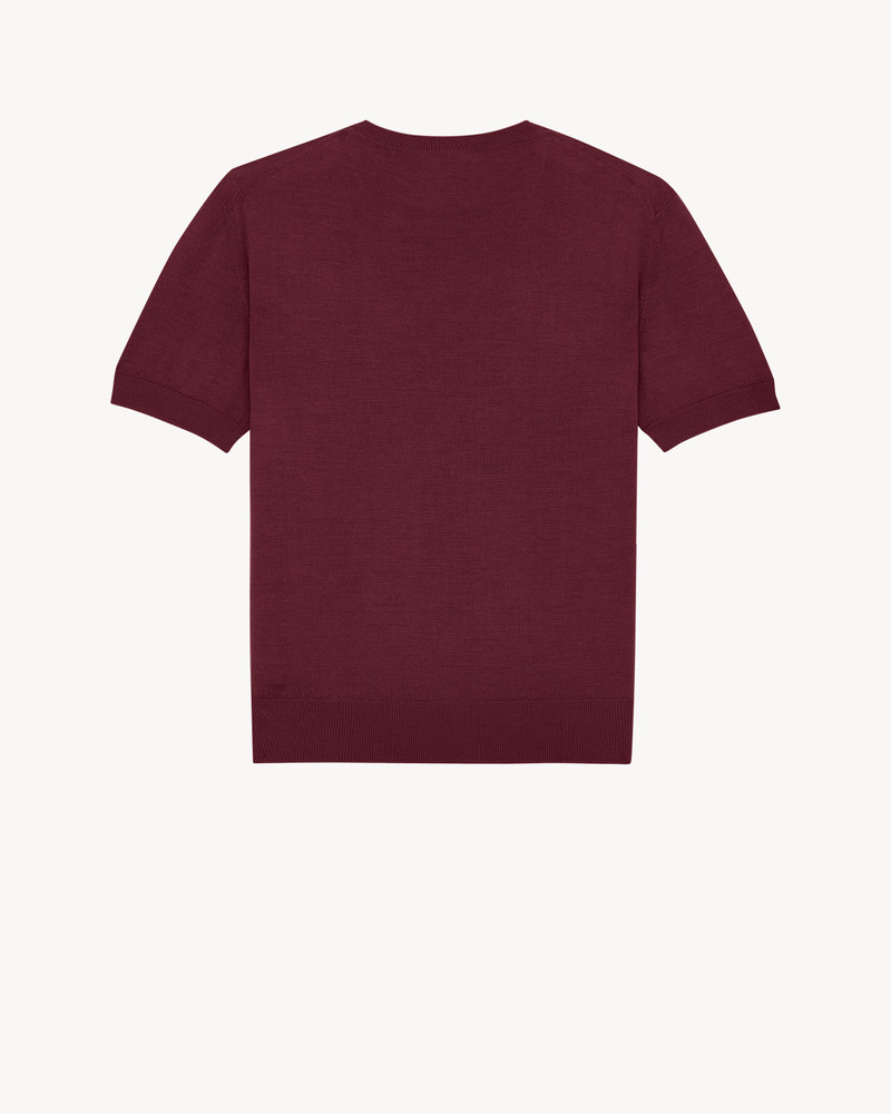 SAINT LAURENT CREWNECK T-SHIRT IN CASHMERE, WOOL, AND SILK outlook