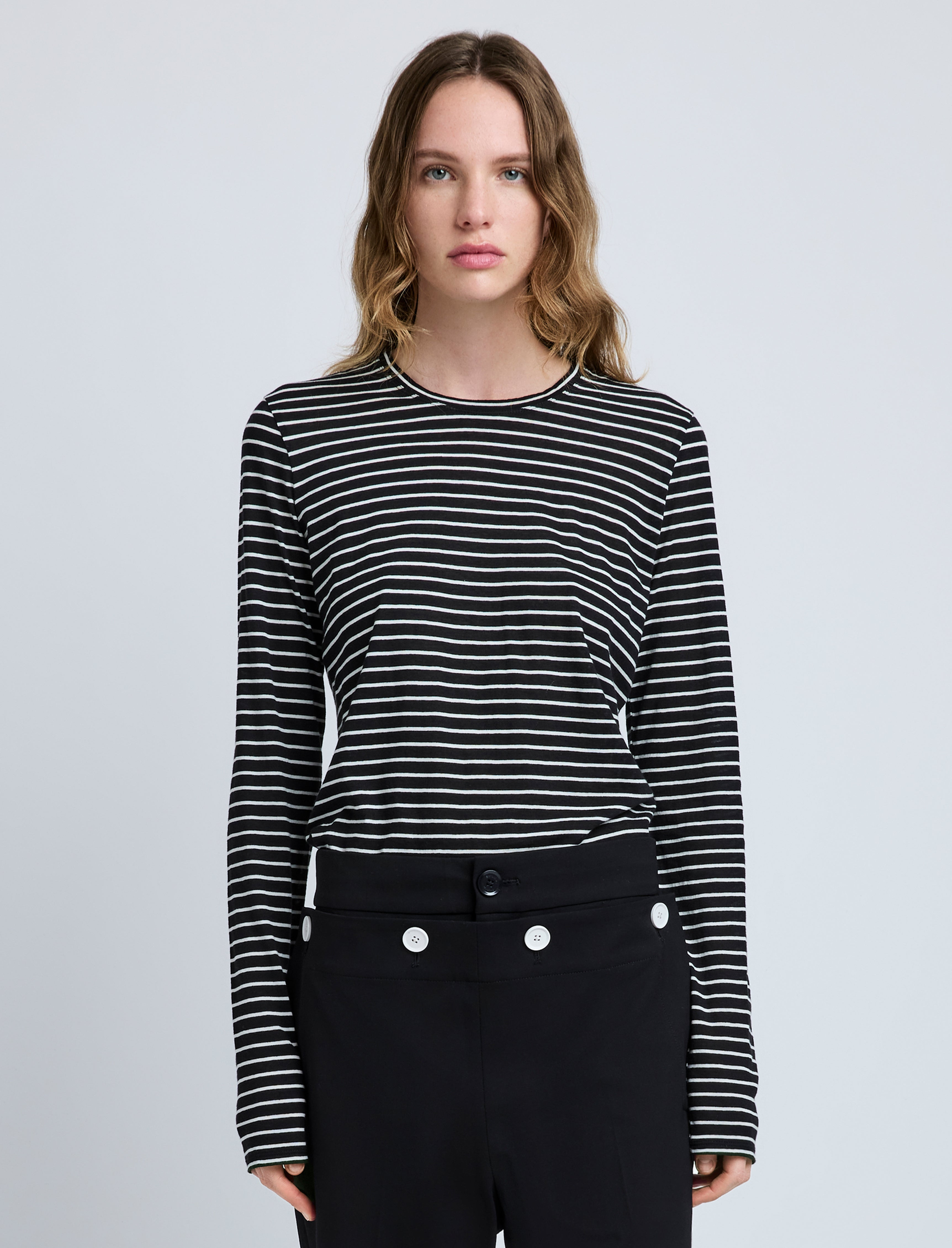 Mia T-Shirt in Cotton Stripe Jersey - 2
