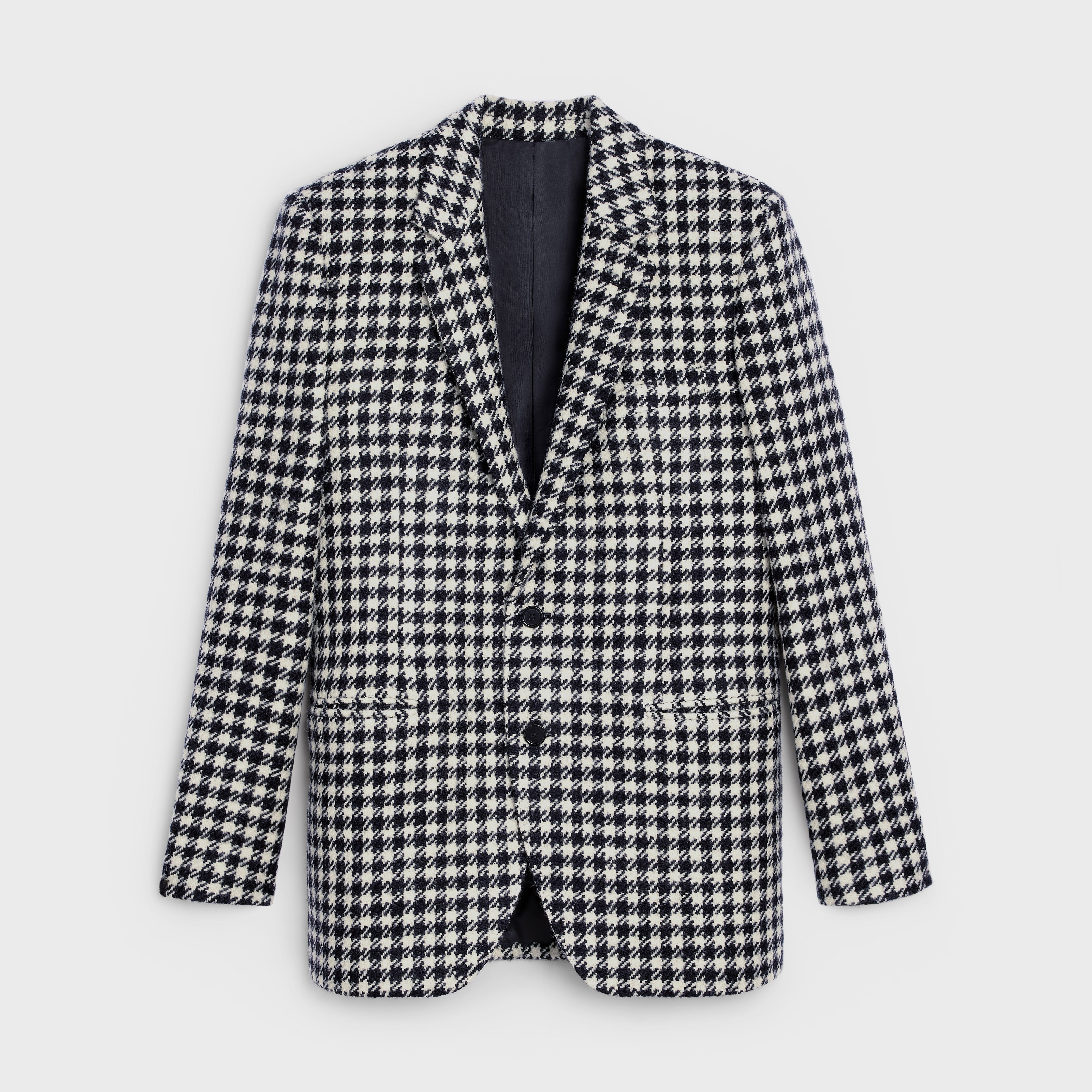 RECTANGLE JACKET IN CHECKED WOOL - 1