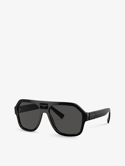 Dolce & Gabbana DG4433 pilot-frame acetate sunglasses outlook
