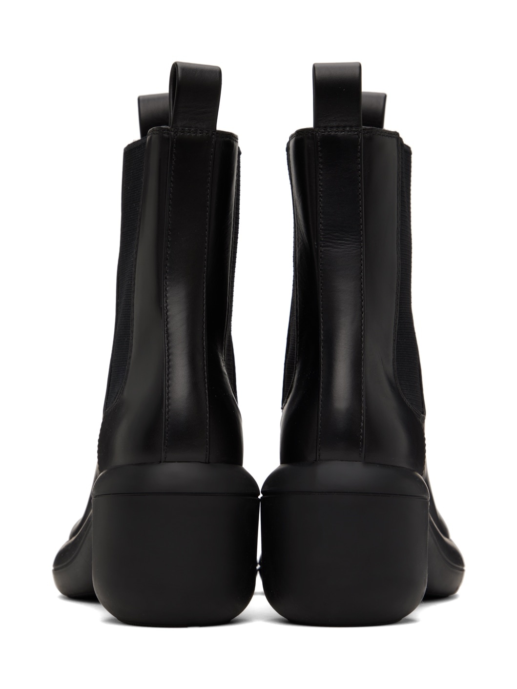 Black Leather Ankle Boots - 2