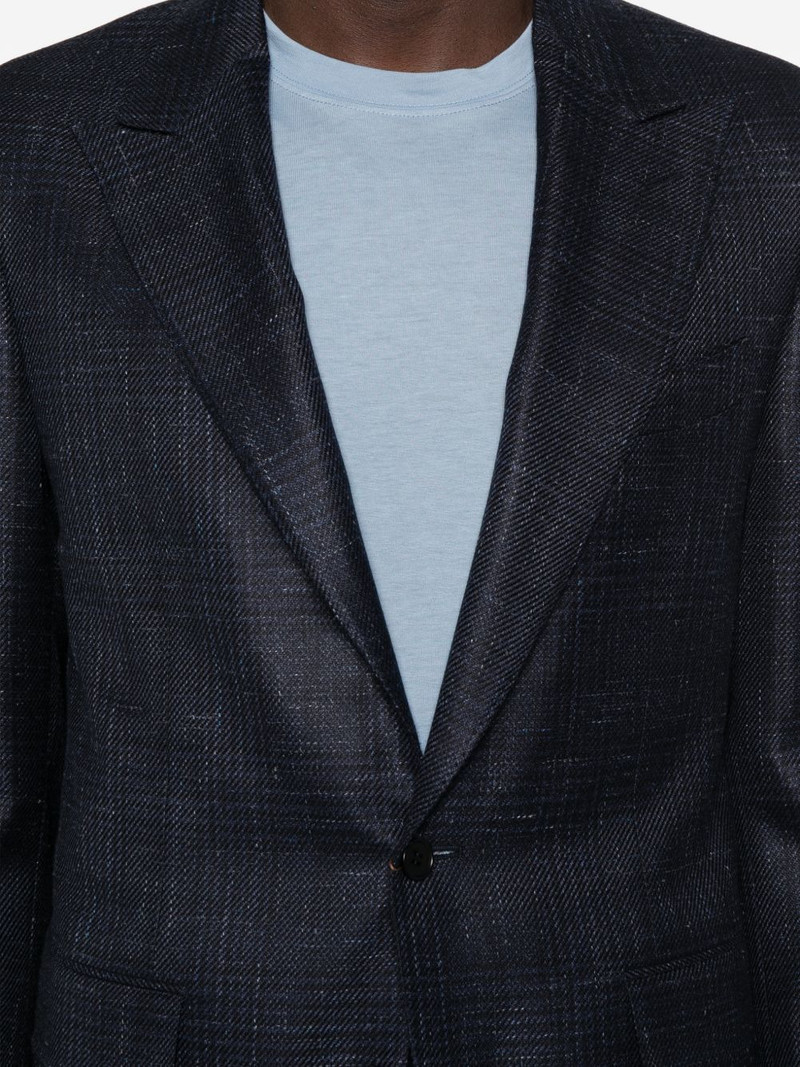 check-pattern single-breasted blazer 5