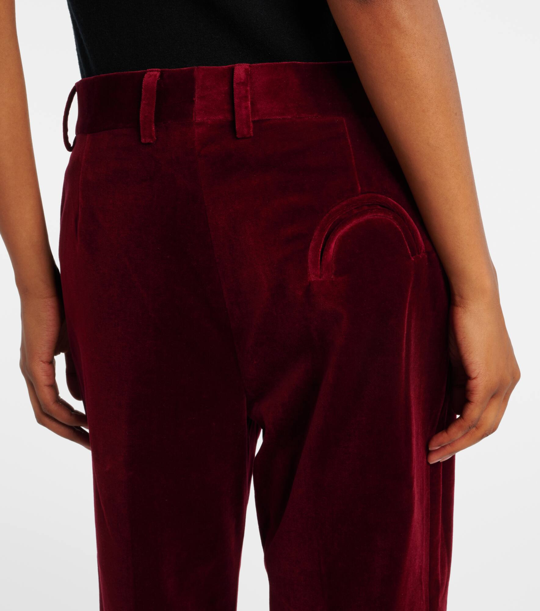 Nana cotton velvet straight pants - 5
