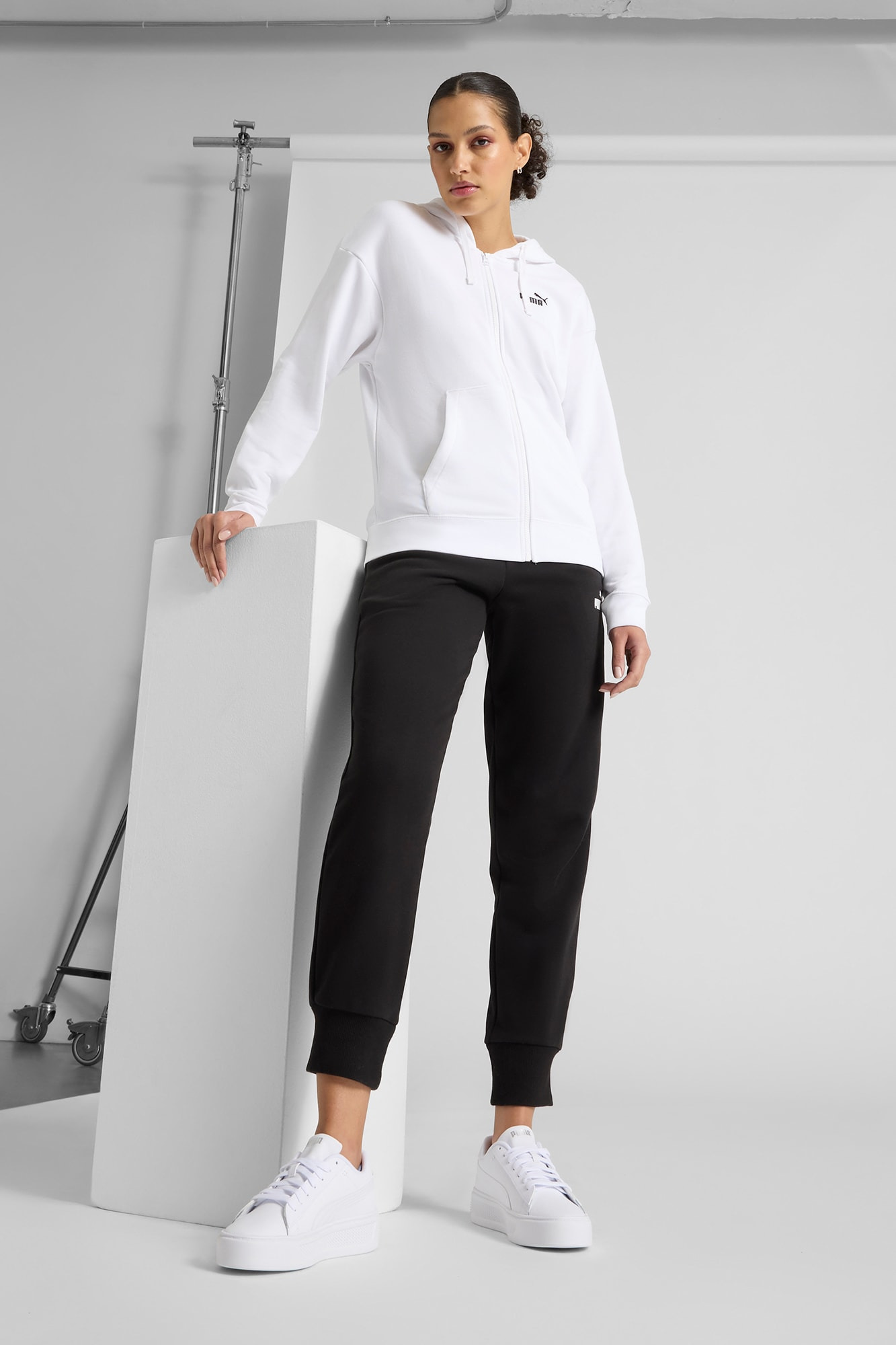 Essentials Small No. 1 Logo French Terry Women's Comfort Full-Zip Hoodie - 5